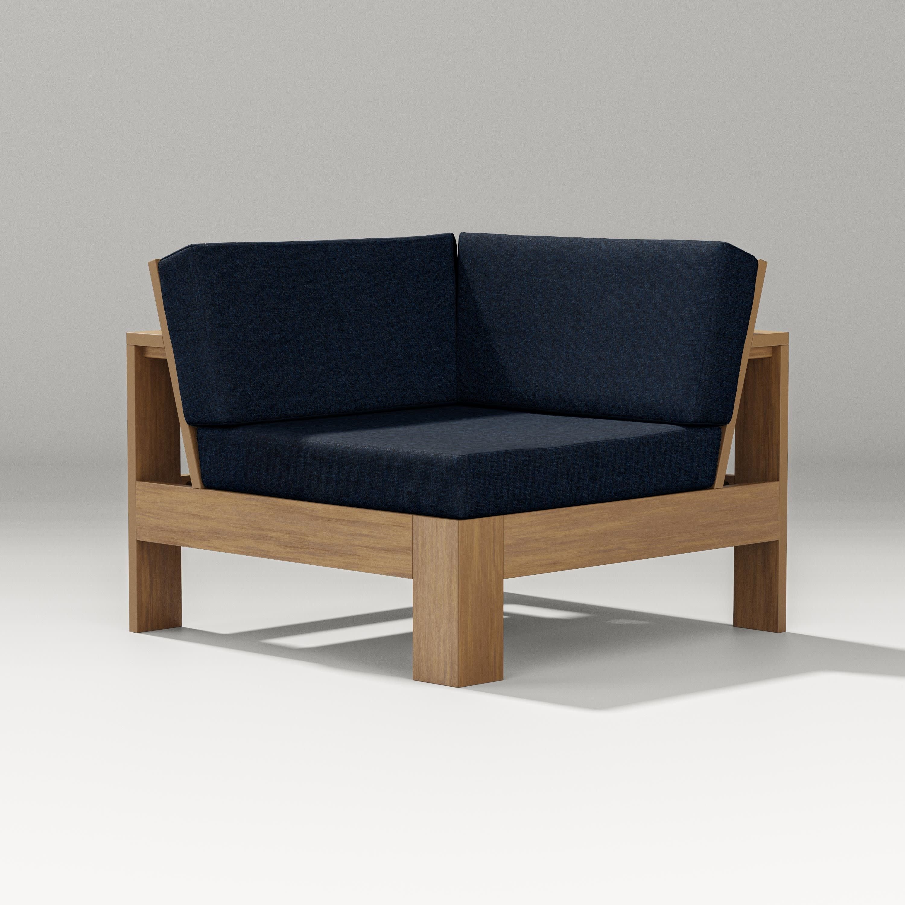 Latitude Modular Corner Chair in Natural / Marine Indigo
