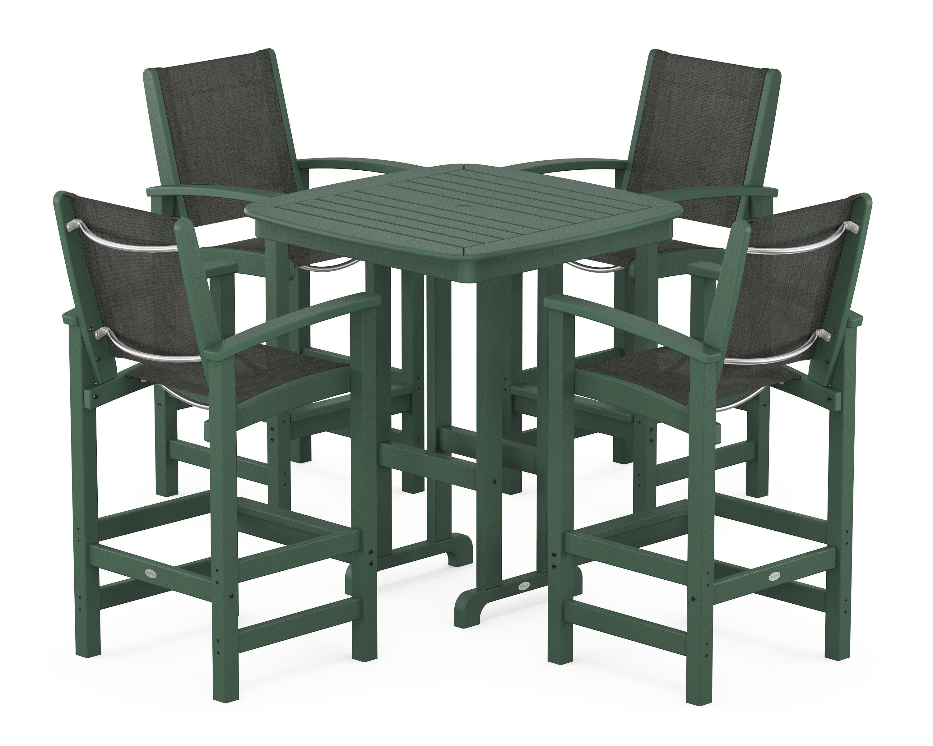 Coastal 5-Piece Bar Set in Green / Ember Sling