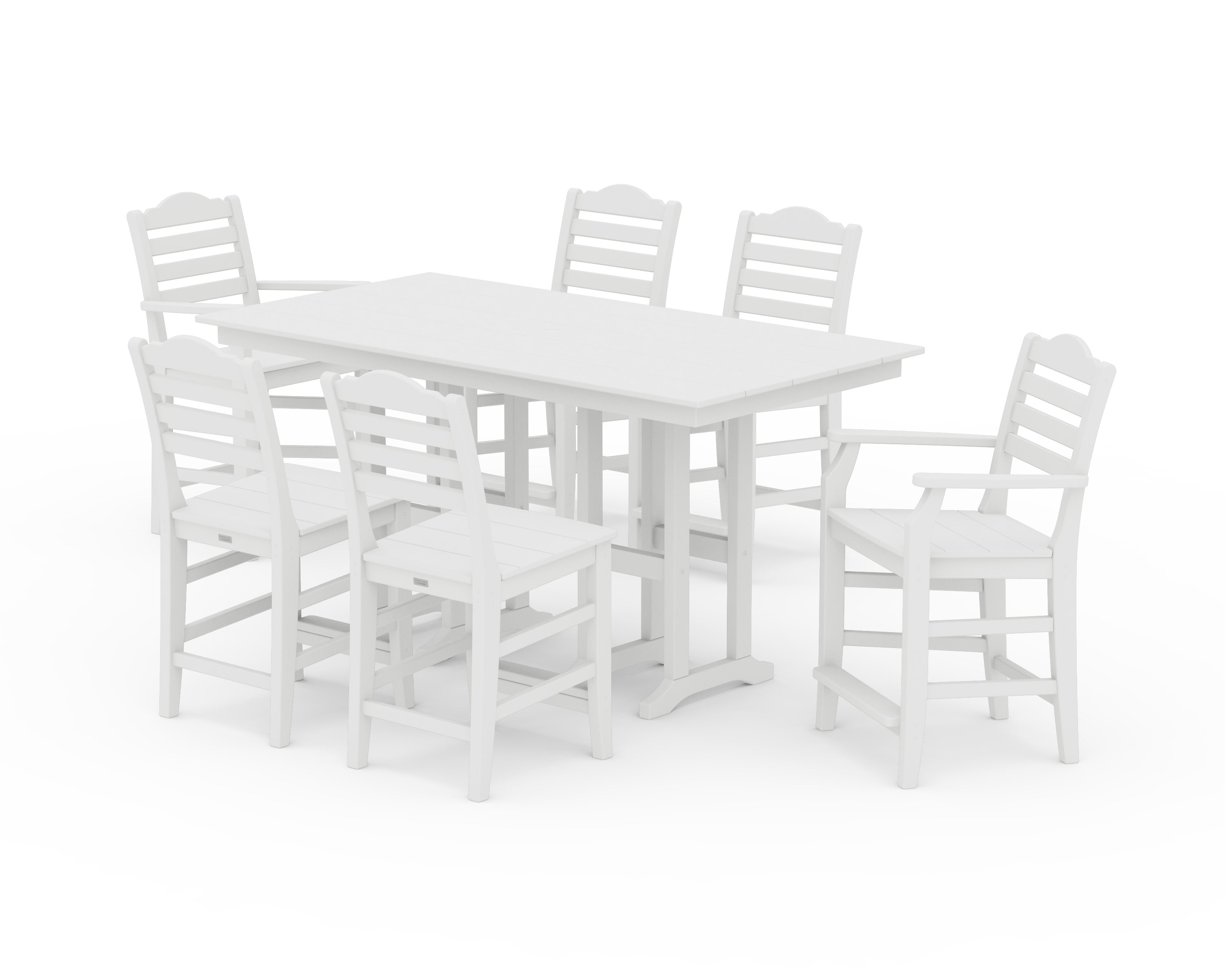 Savannah 7-Piece Farmhouse Counter Set in White