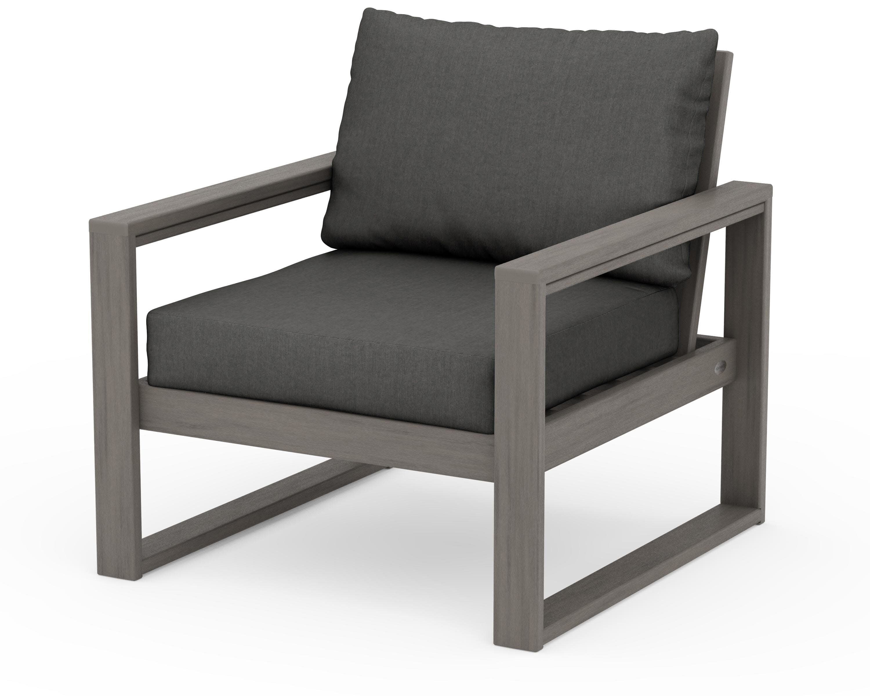 EDGE Club Chair in Driftwood / Spectrum Carbon
