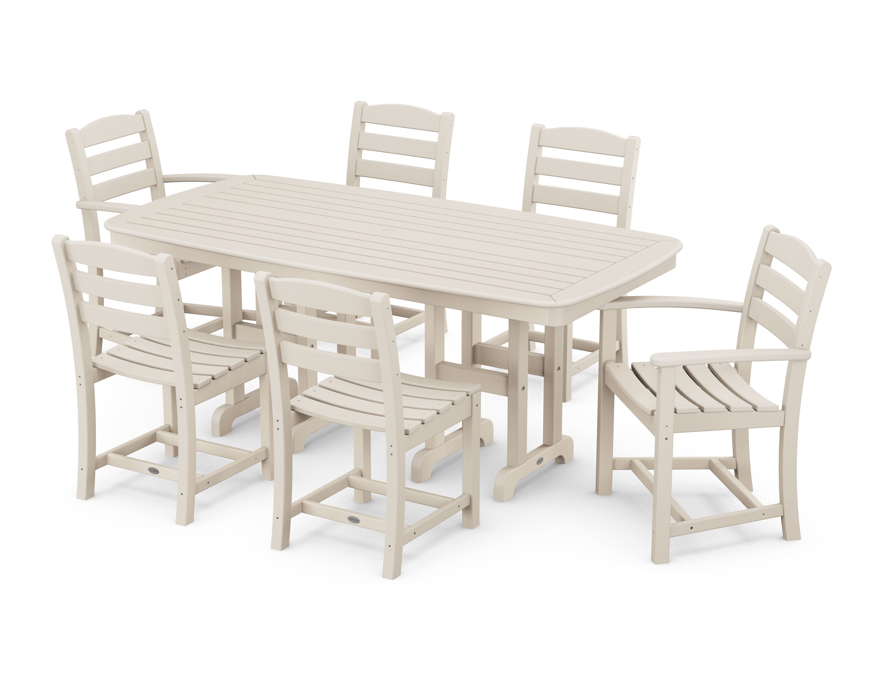La Casa Caf 7-Piece Dining Set in Sand