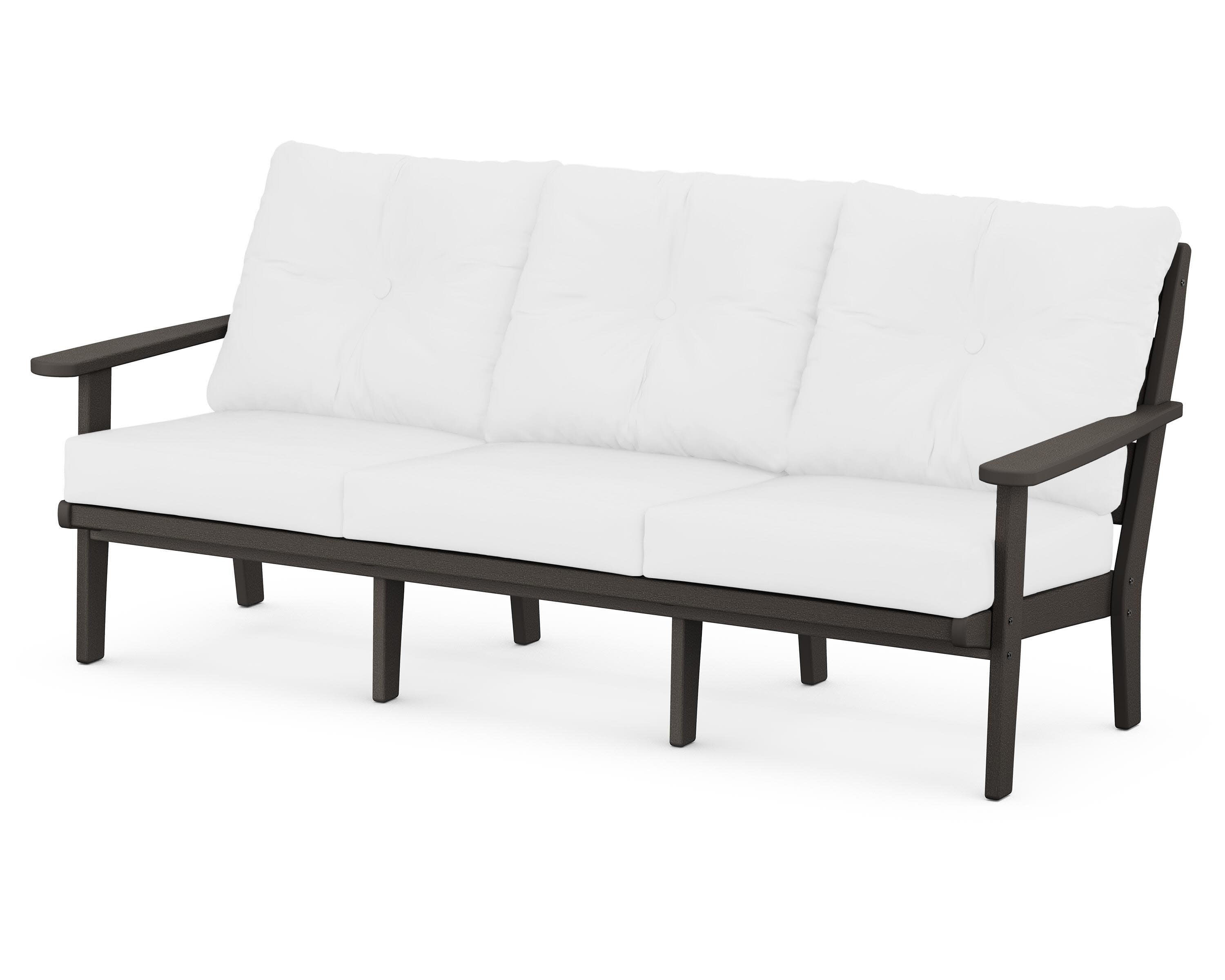 Lakeside Deep Seating Sofa in Vintage Coffee / Natural