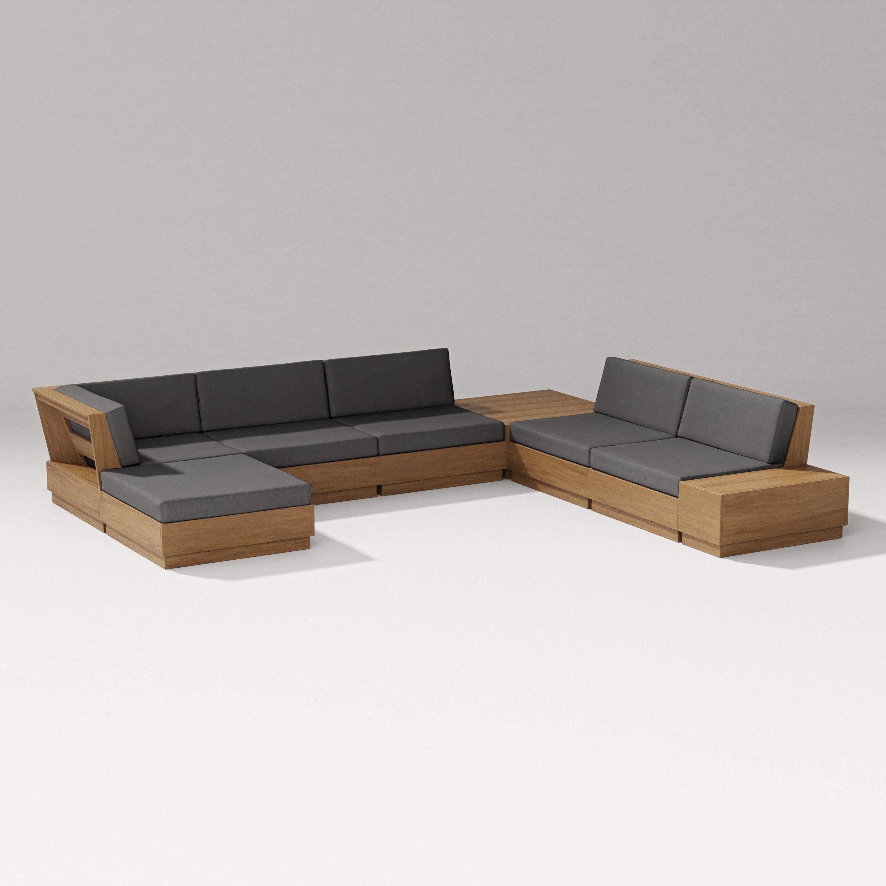 Elevate 8-Piece Corner Sectional in Natural / Spectrum Carbon