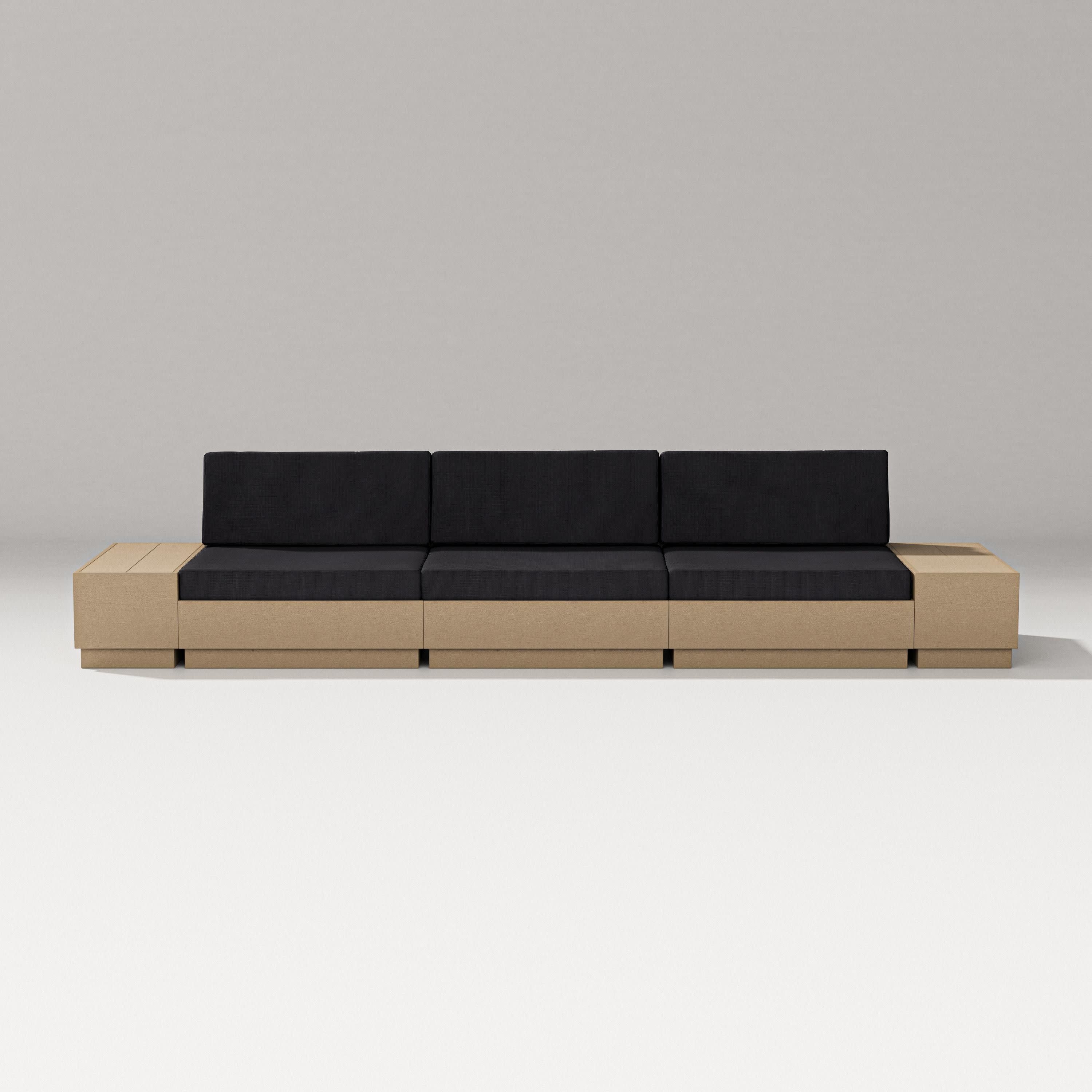 Elevate Straight Sectional in Vintage Sahara / Midnight Linen