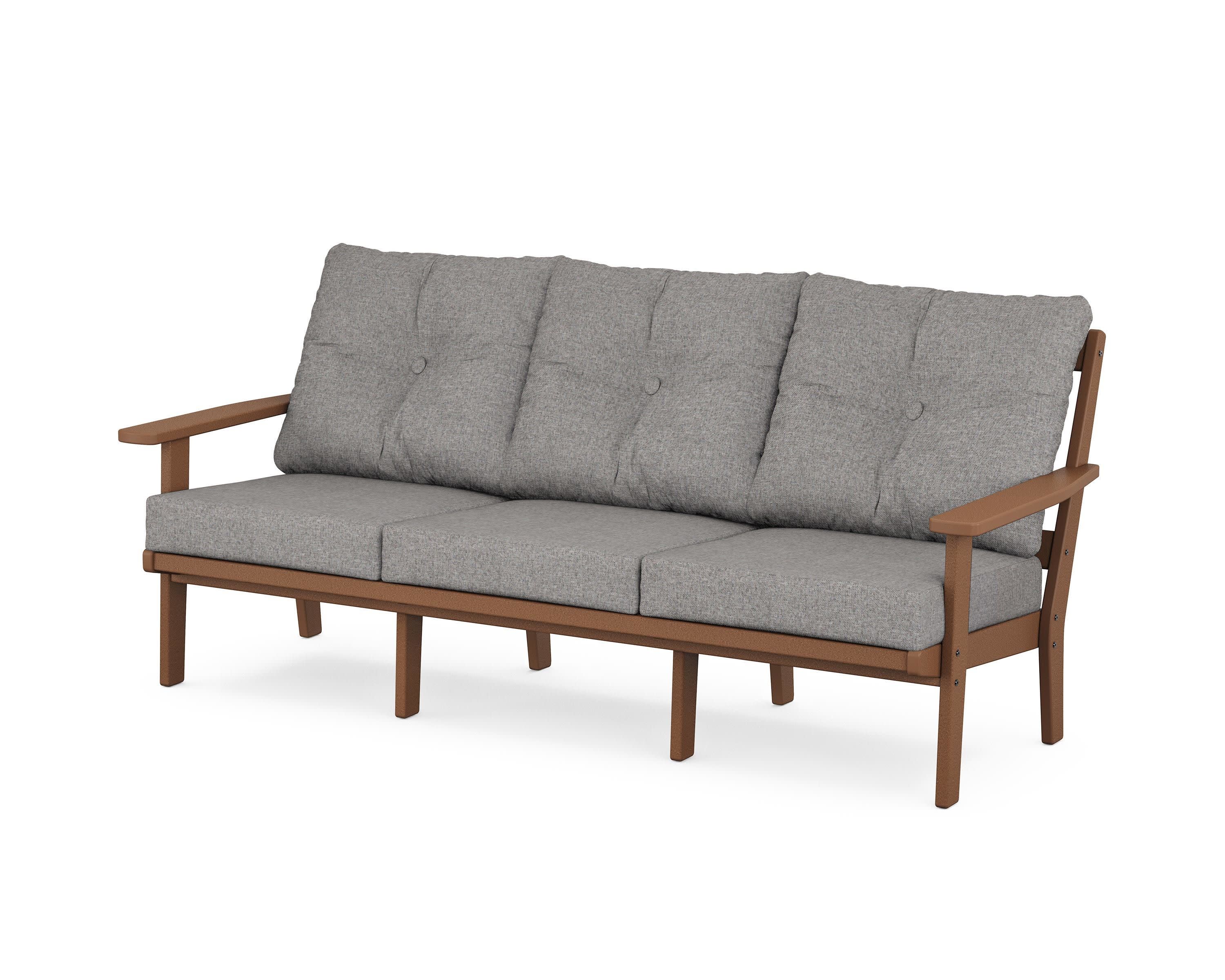PrairieDeep Seating Sofa in Teak / Grey Mist