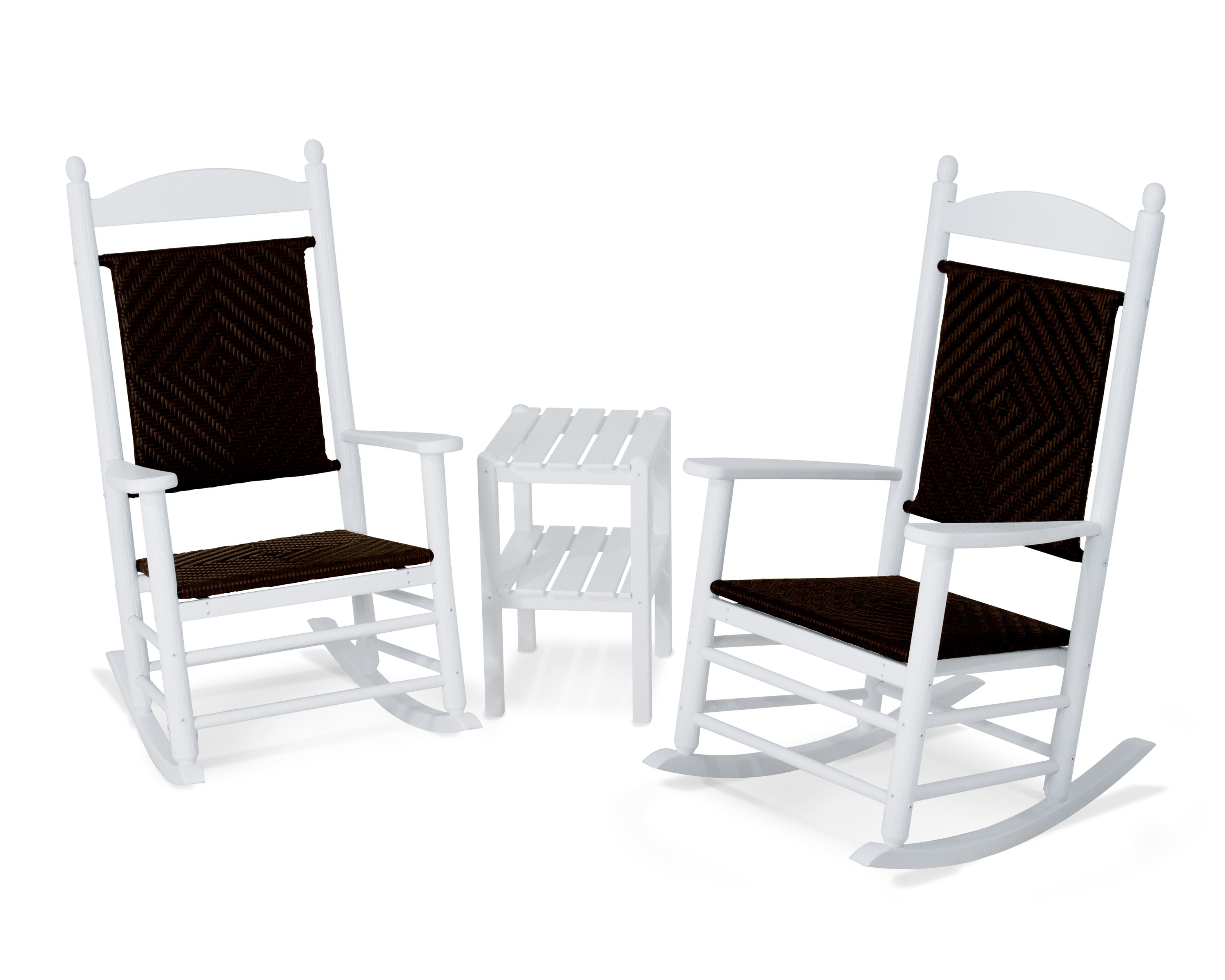 Jefferson 3-Piece Woven Rocker Set in White / Cahaba