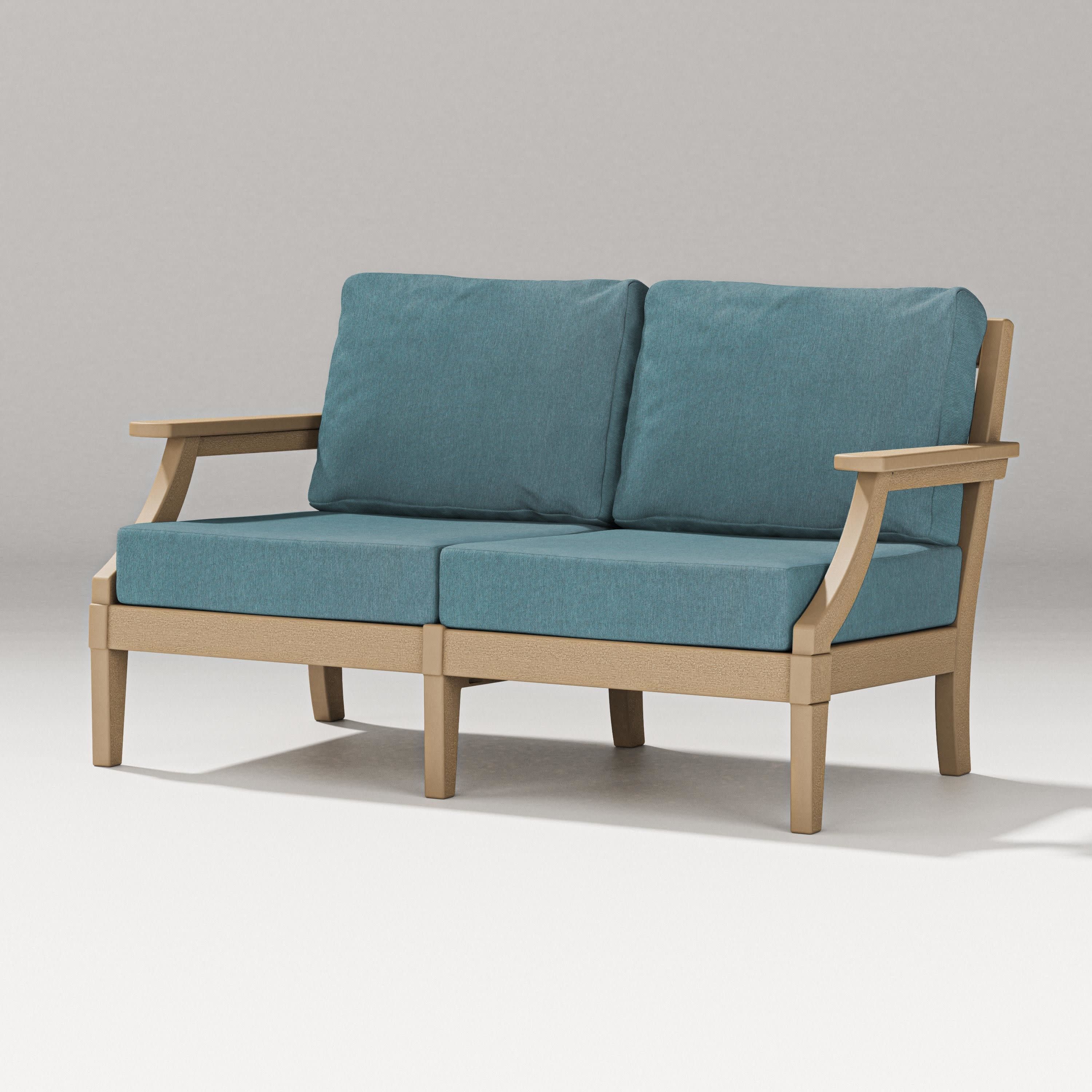 Estate Loveseat in Vintage Sahara / Ocean Teal