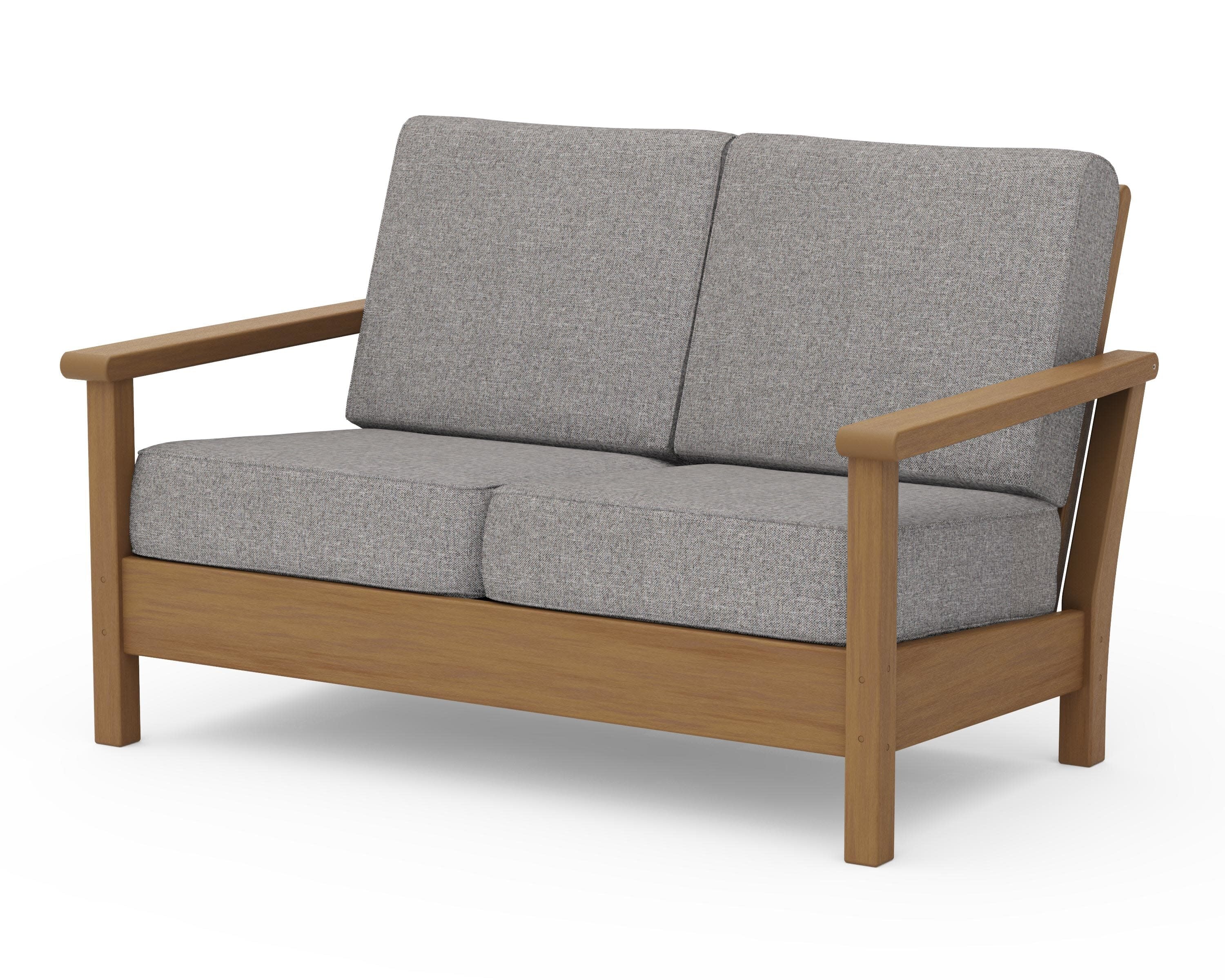 Harbour Deep Seating Loveseat in Natural / Grey Mist