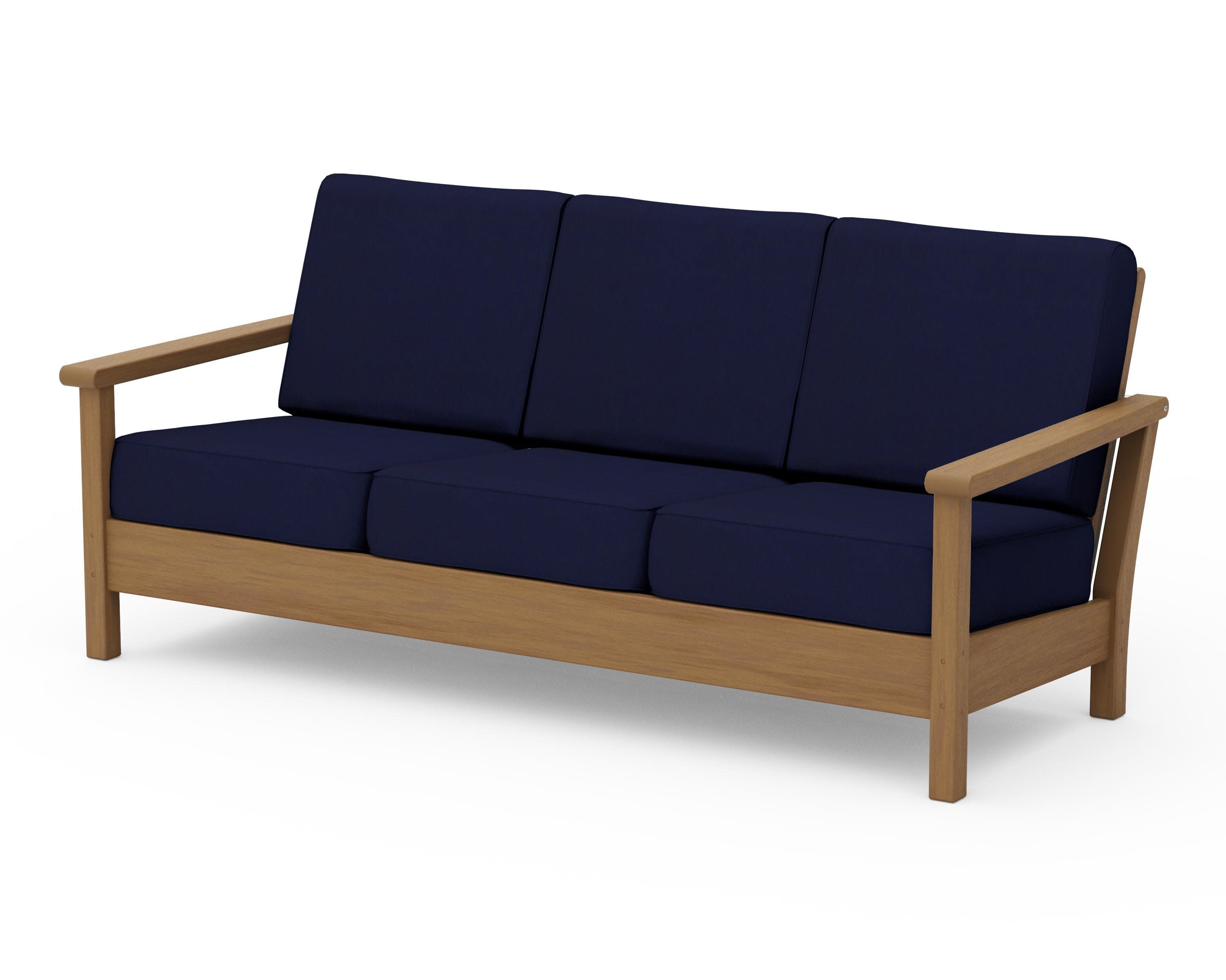 Harbour Deep Seating Sofa in Natural / Navy