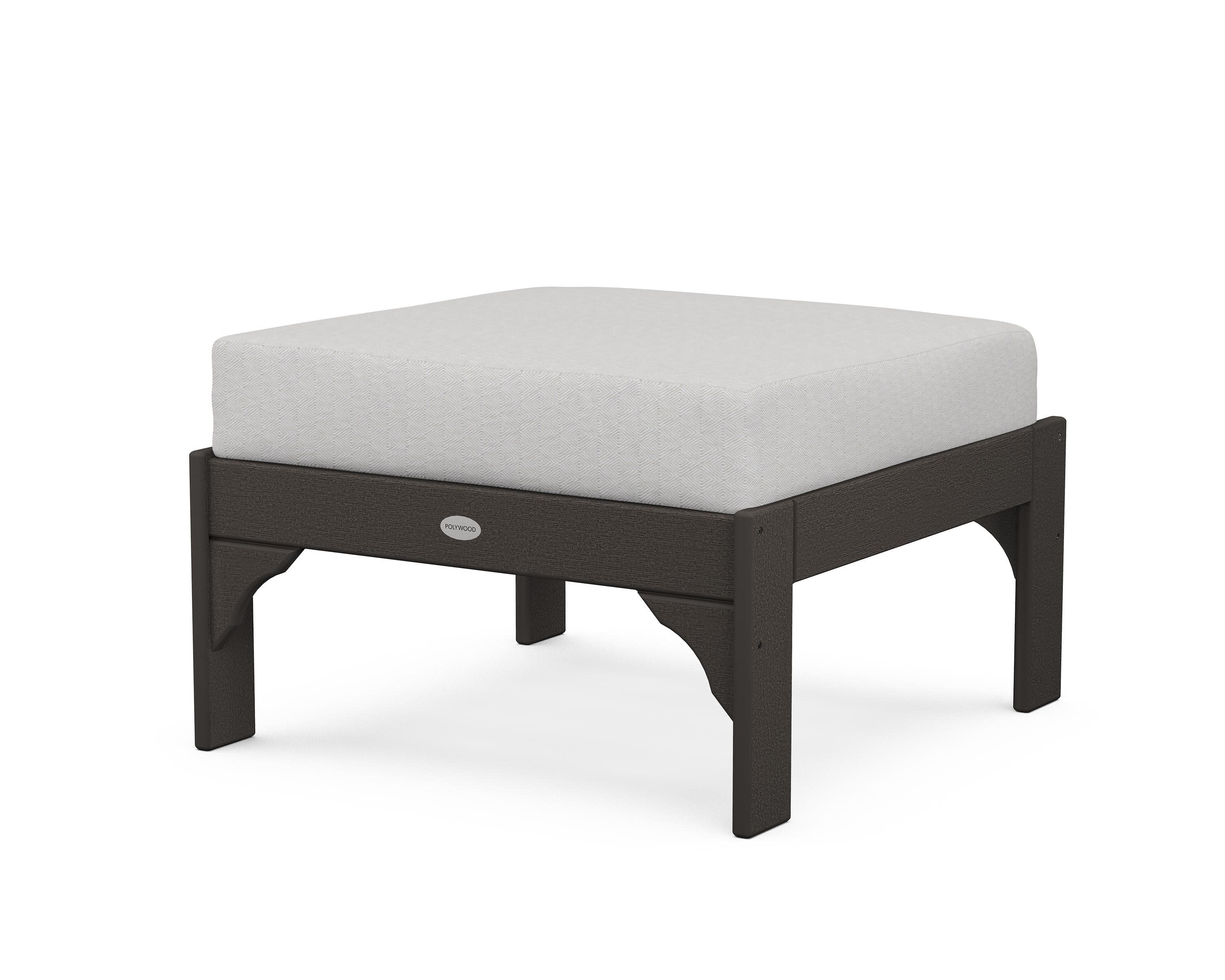 Vineyard Deep Seating Ottoman in Vintage Coffee / Diamond in the Rough