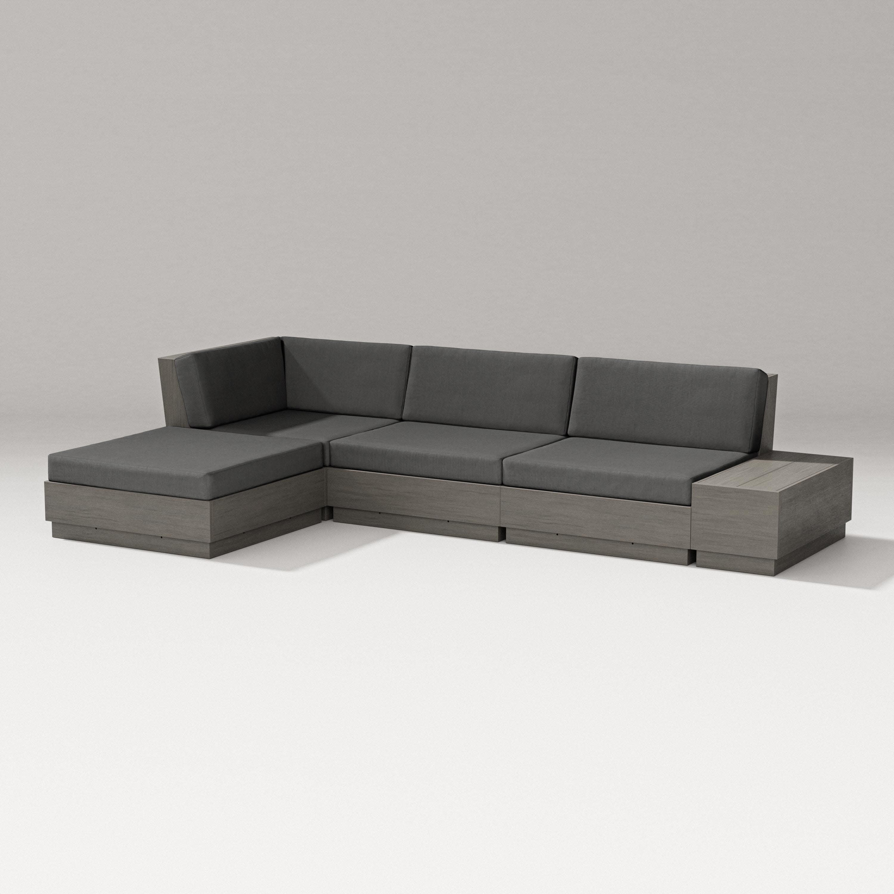 Elevate Chaise Sectional in Driftwood / Spectrum Carbon