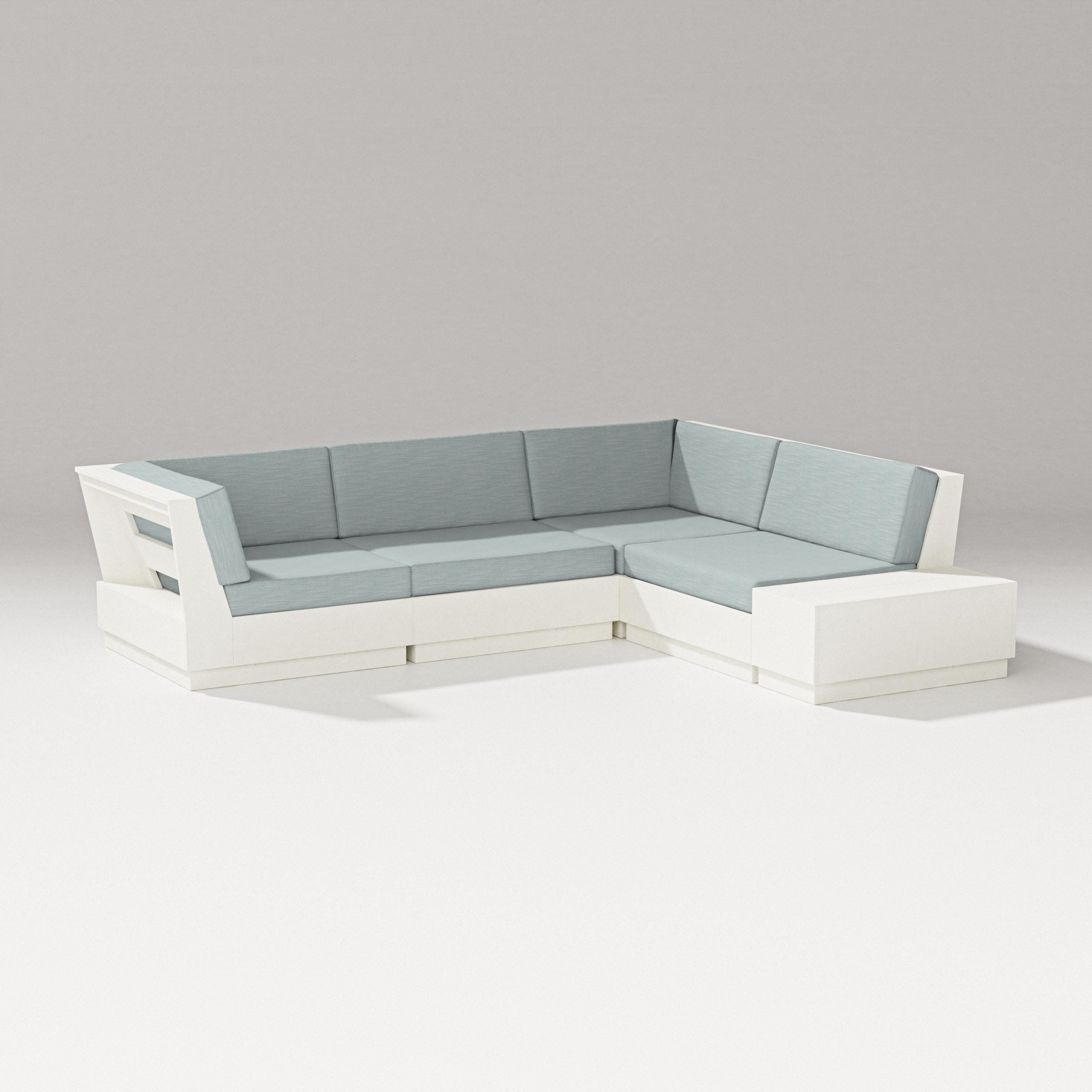 Elevate Corner Sectional in Vintage White / Soothe Mist