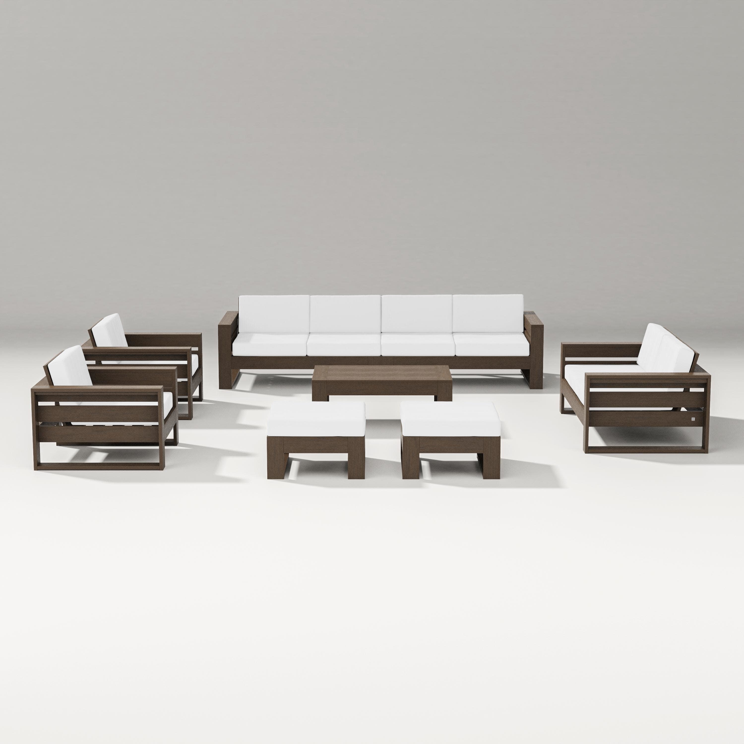 Latitude 8-Piece Lounge Sofa Set in Kona / Natural