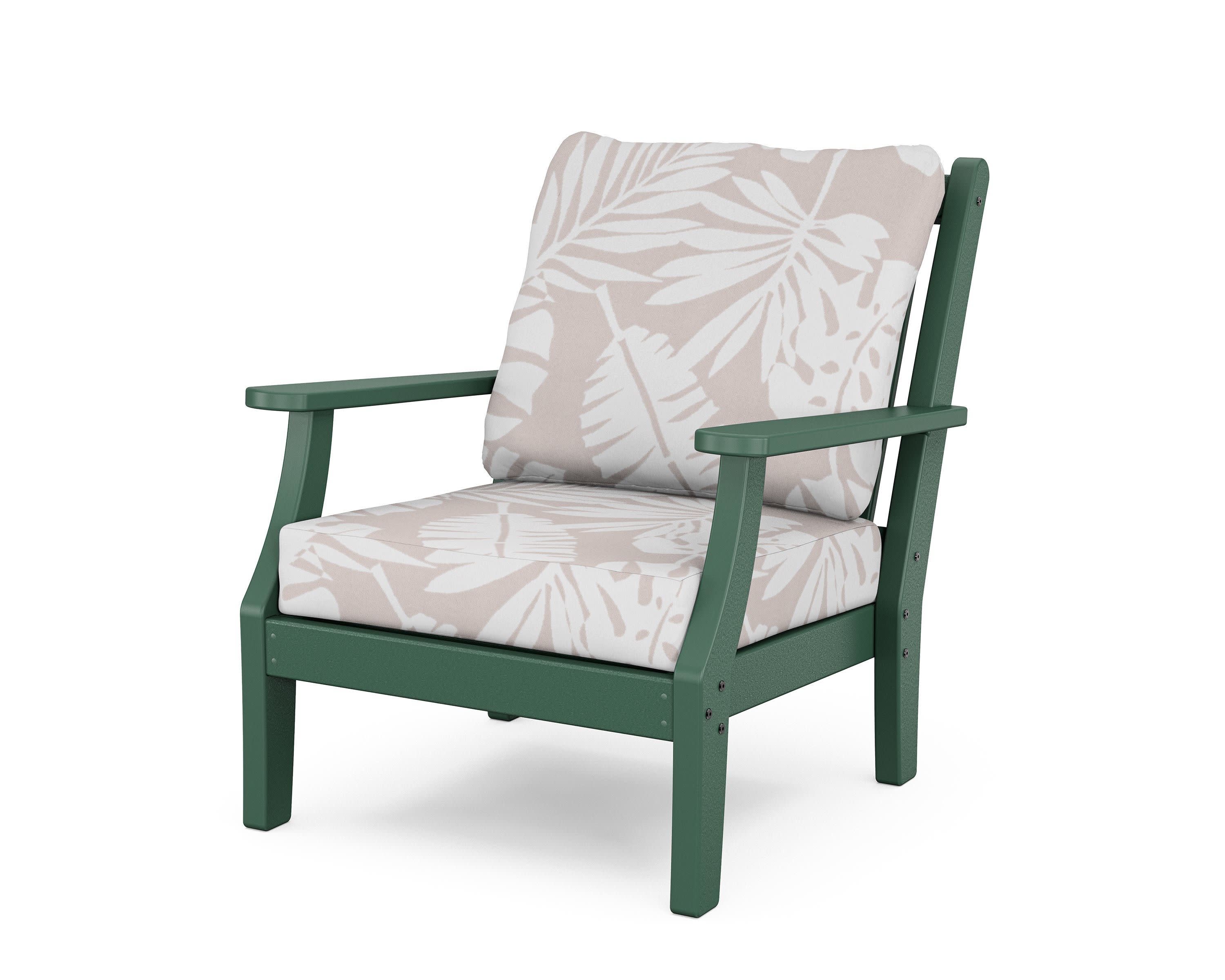 Wovendale Deep Seating Chair in Green / Leaf Dune Burlap