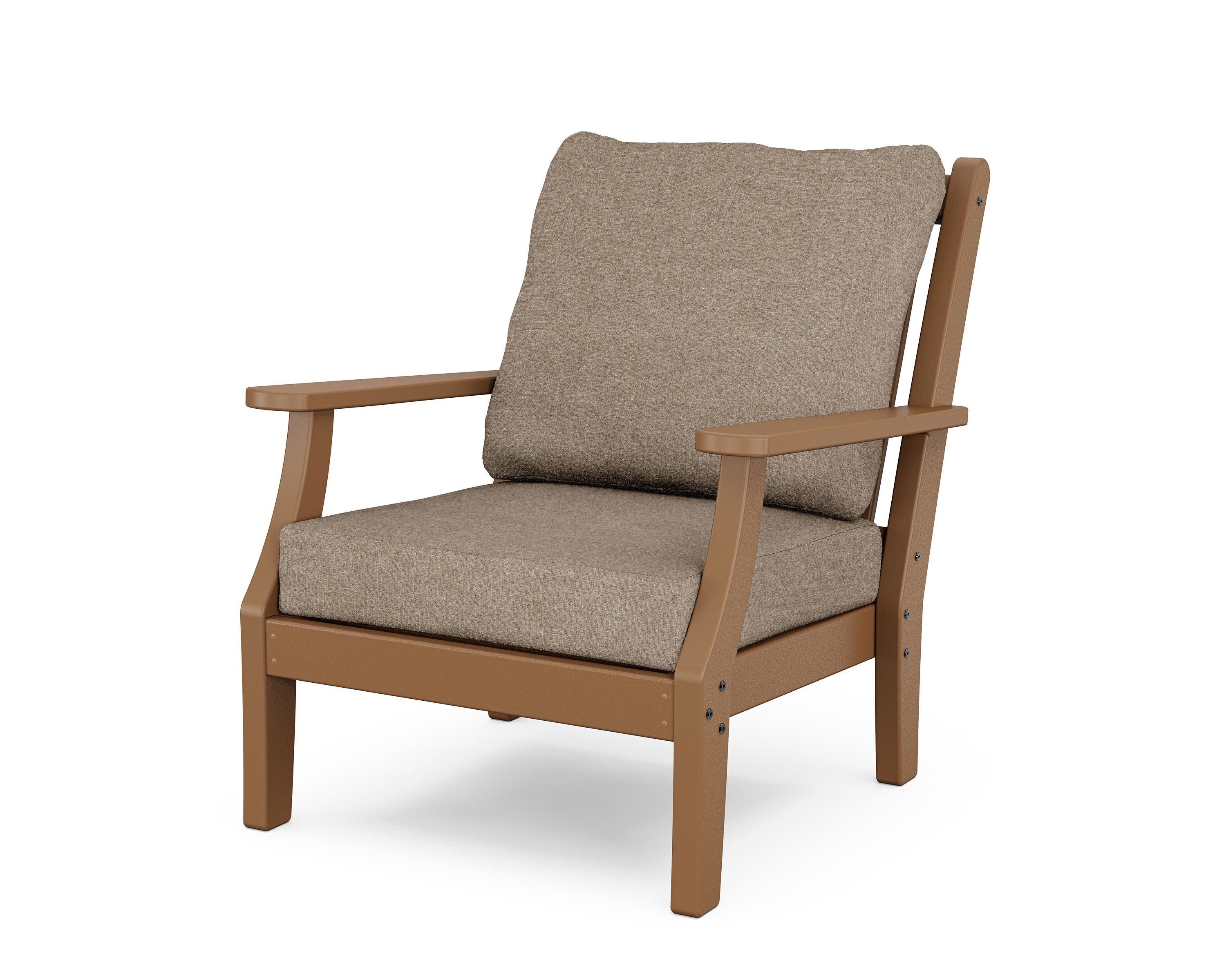 Wovendale Deep Seating Chair in Teak / Spiced Burlap