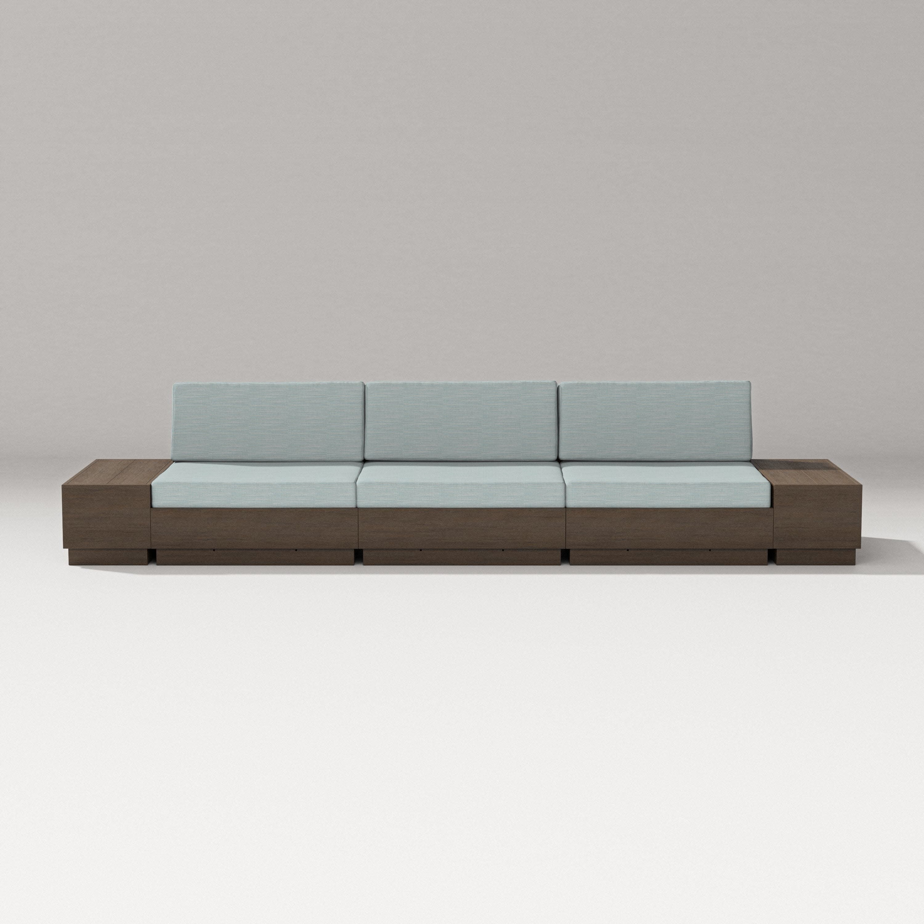 Elevate Straight Sectional in Kona / Soothe Mist