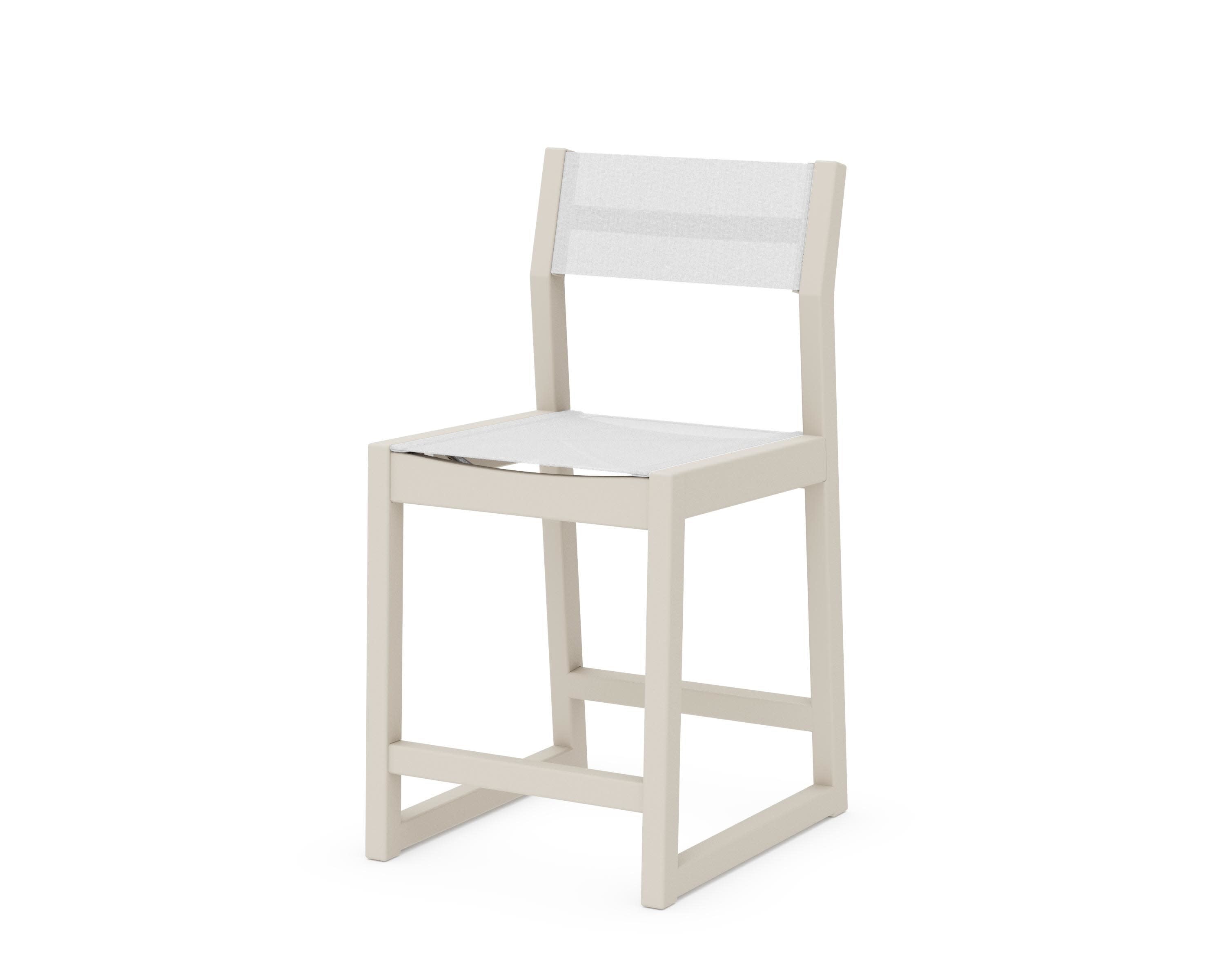 EDGE Sling Counter Side Chair in Sand / White Sling