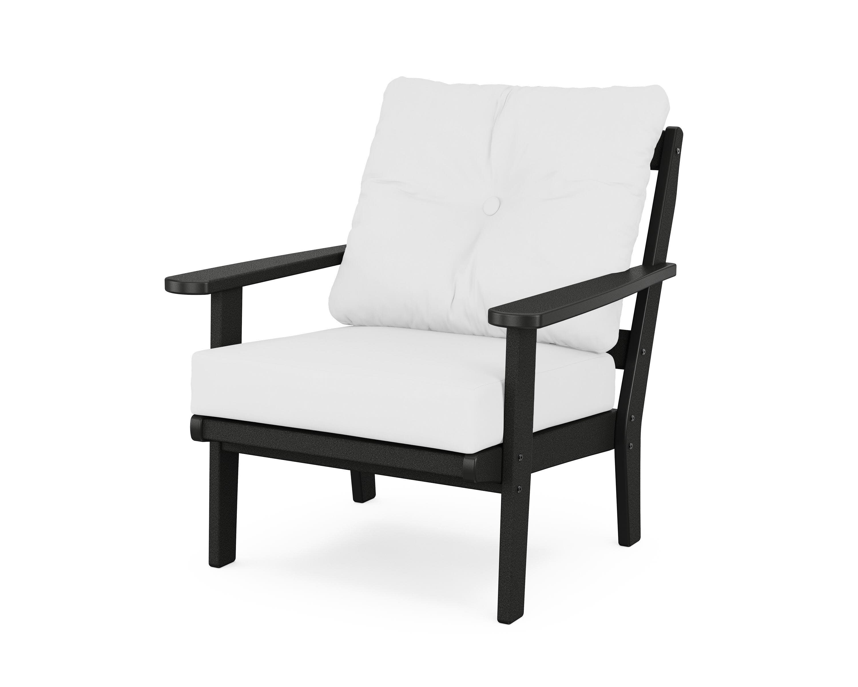 Mission Deep Seating Chair in Black / Natural