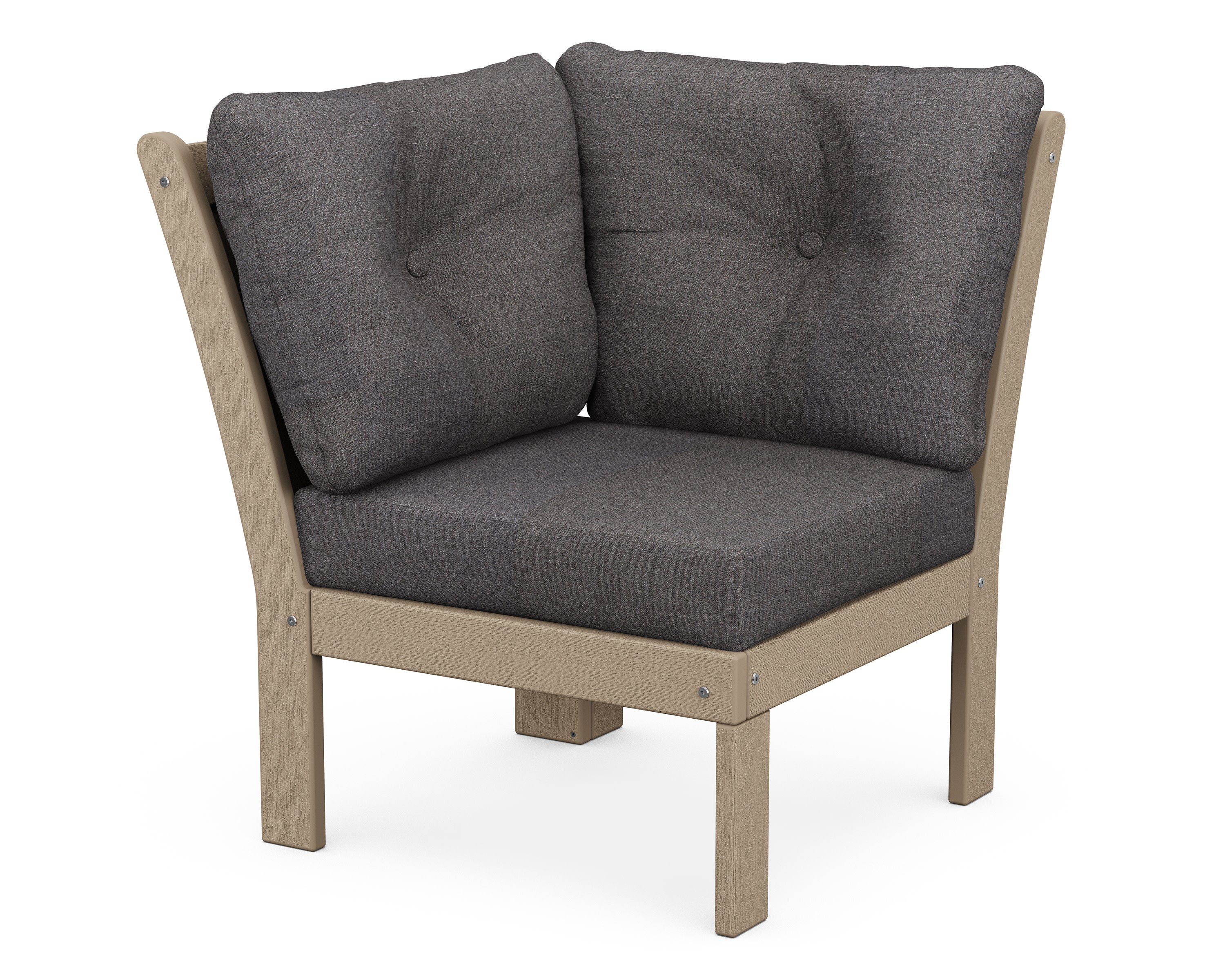 Vineyard Modular Corner Chair in Vintage Sahara / Ash Charcoal