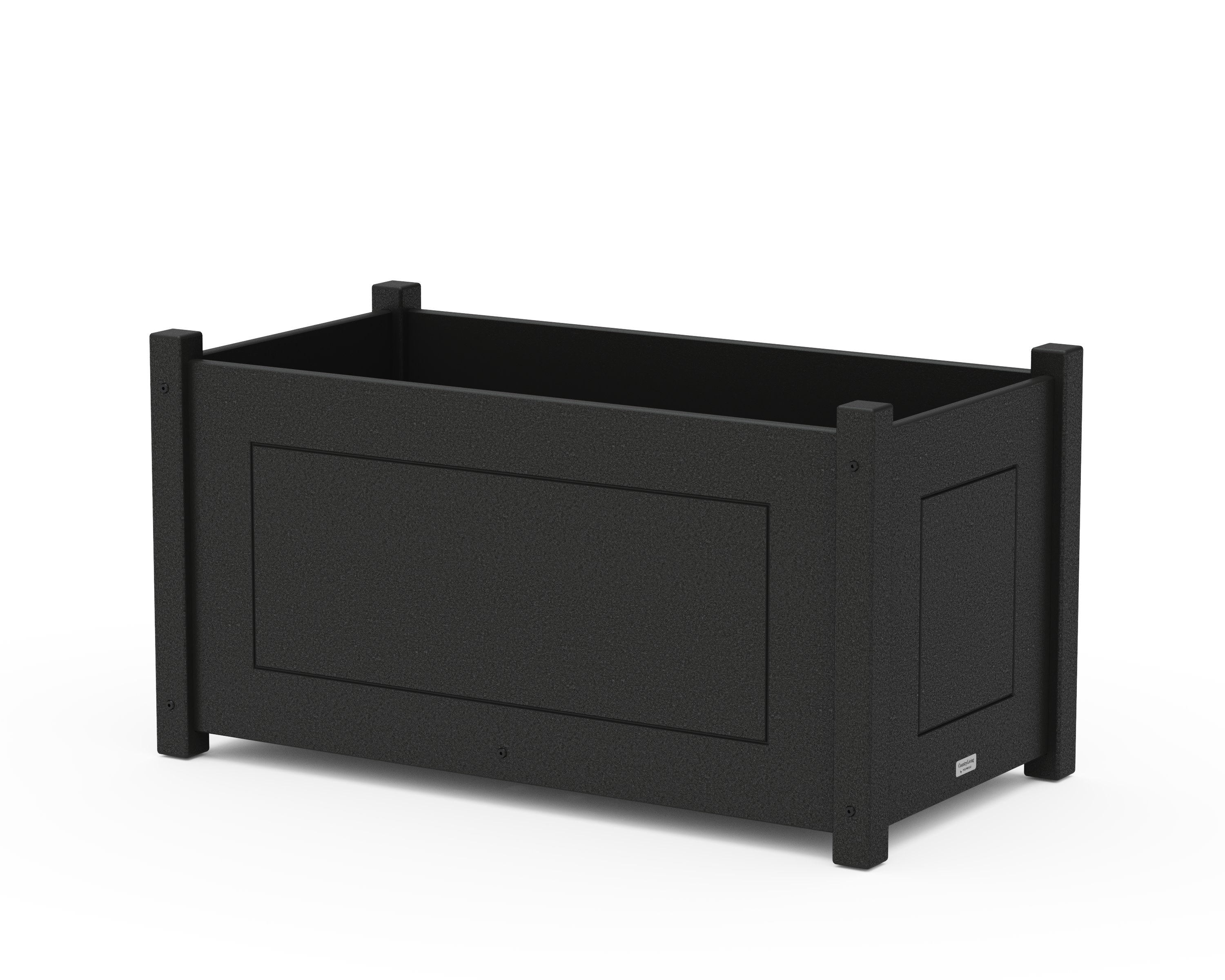 Country Living Large Rectangle Double Planter Box in Black