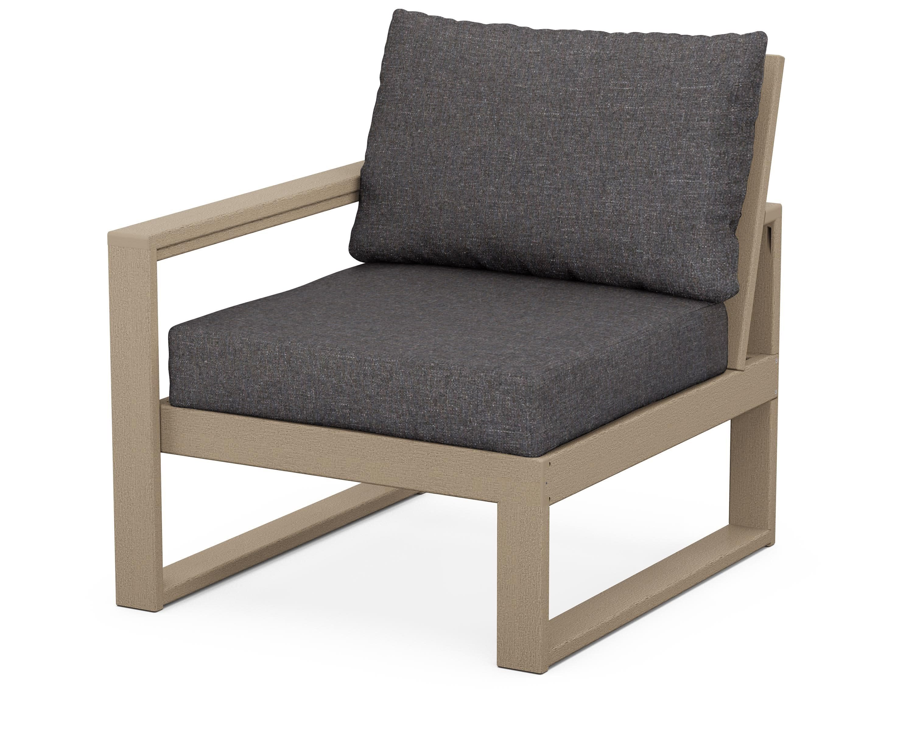 EDGE Modular Left Arm Chair in Vintage Sahara / Ash Charcoal