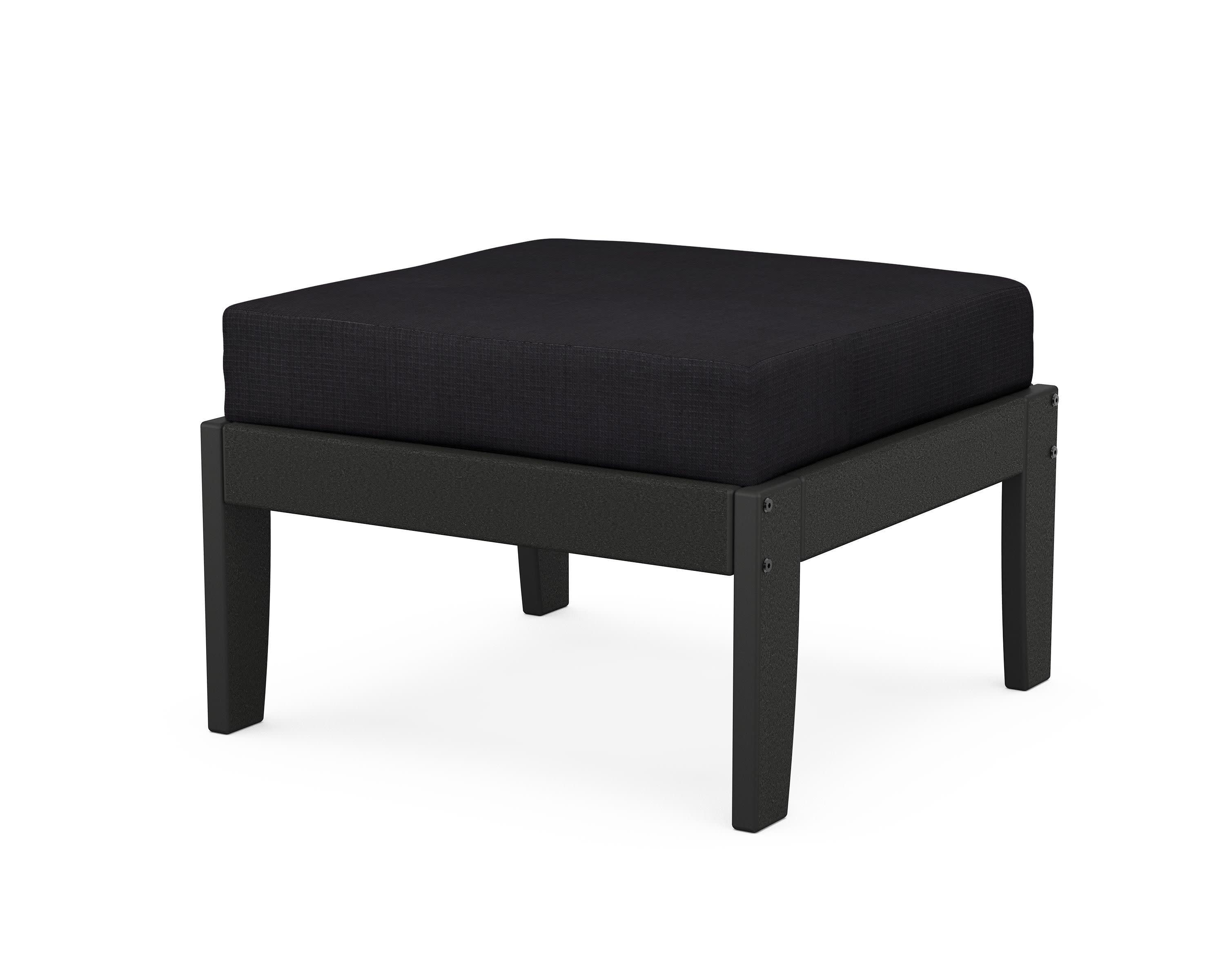 Modular Ottoman - Classic in Black / Midnight Linen