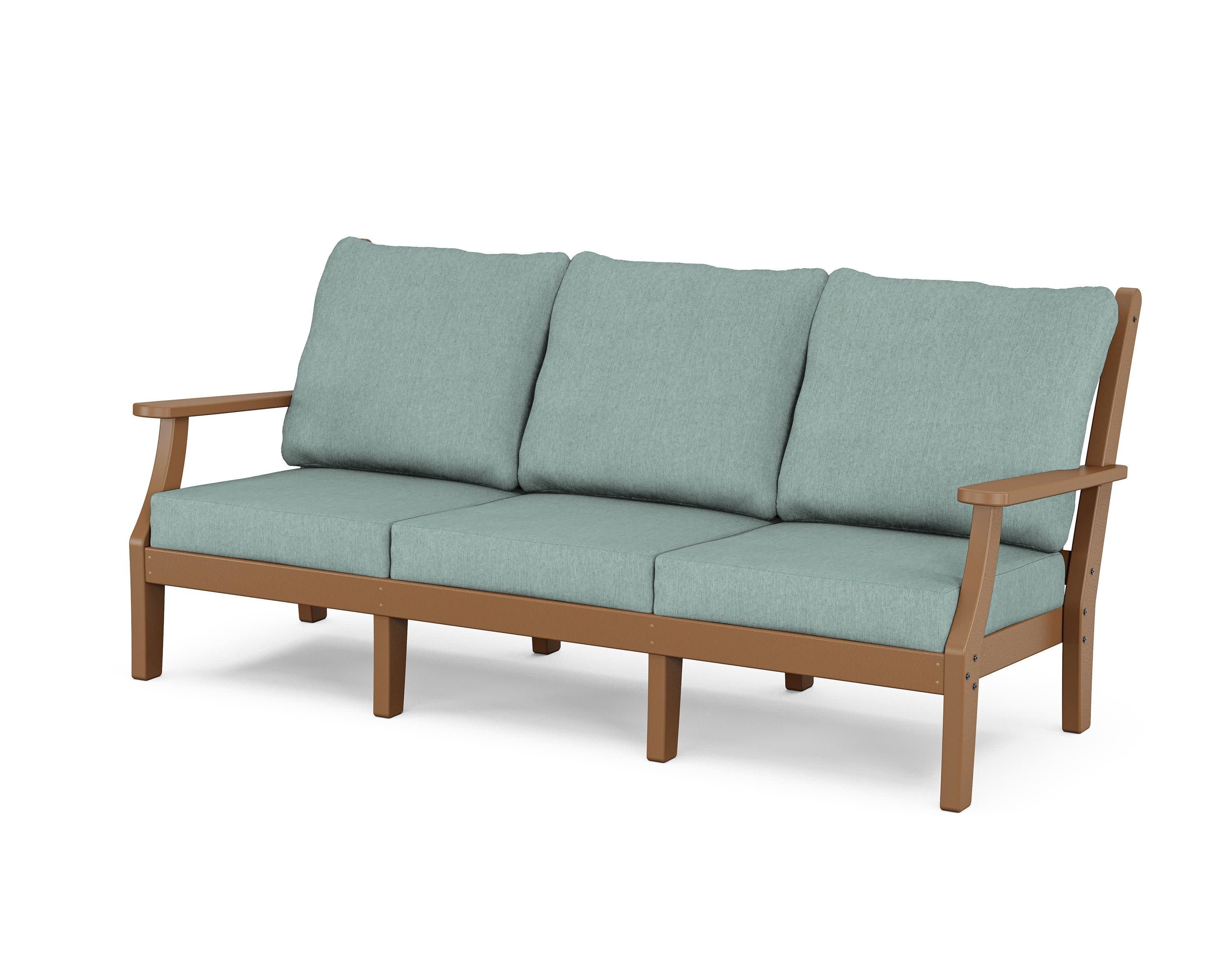 Wovendale Deep Seating Sofa in Teak / Glacier Spa