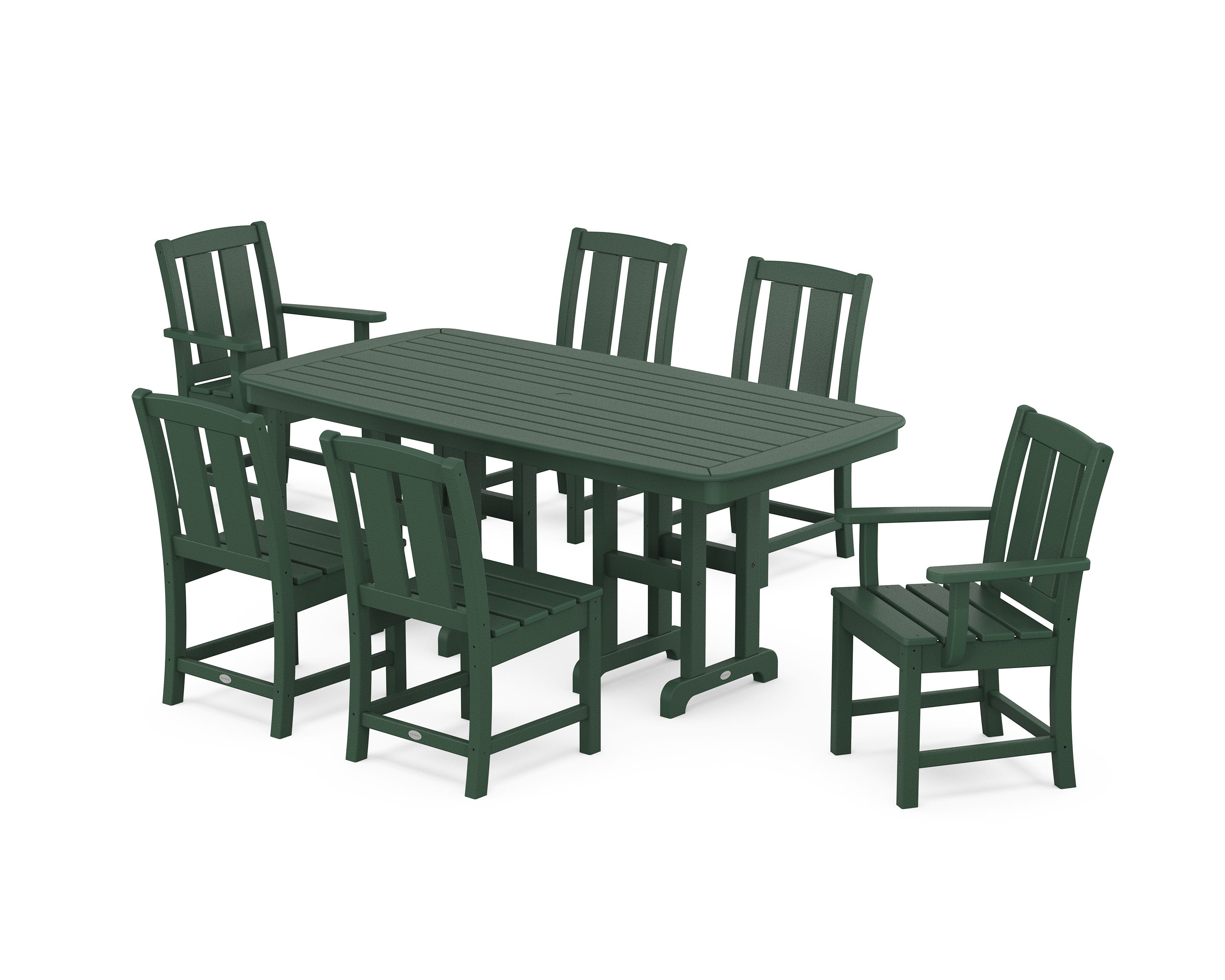 Mission 7-Piece Dining Set in Green