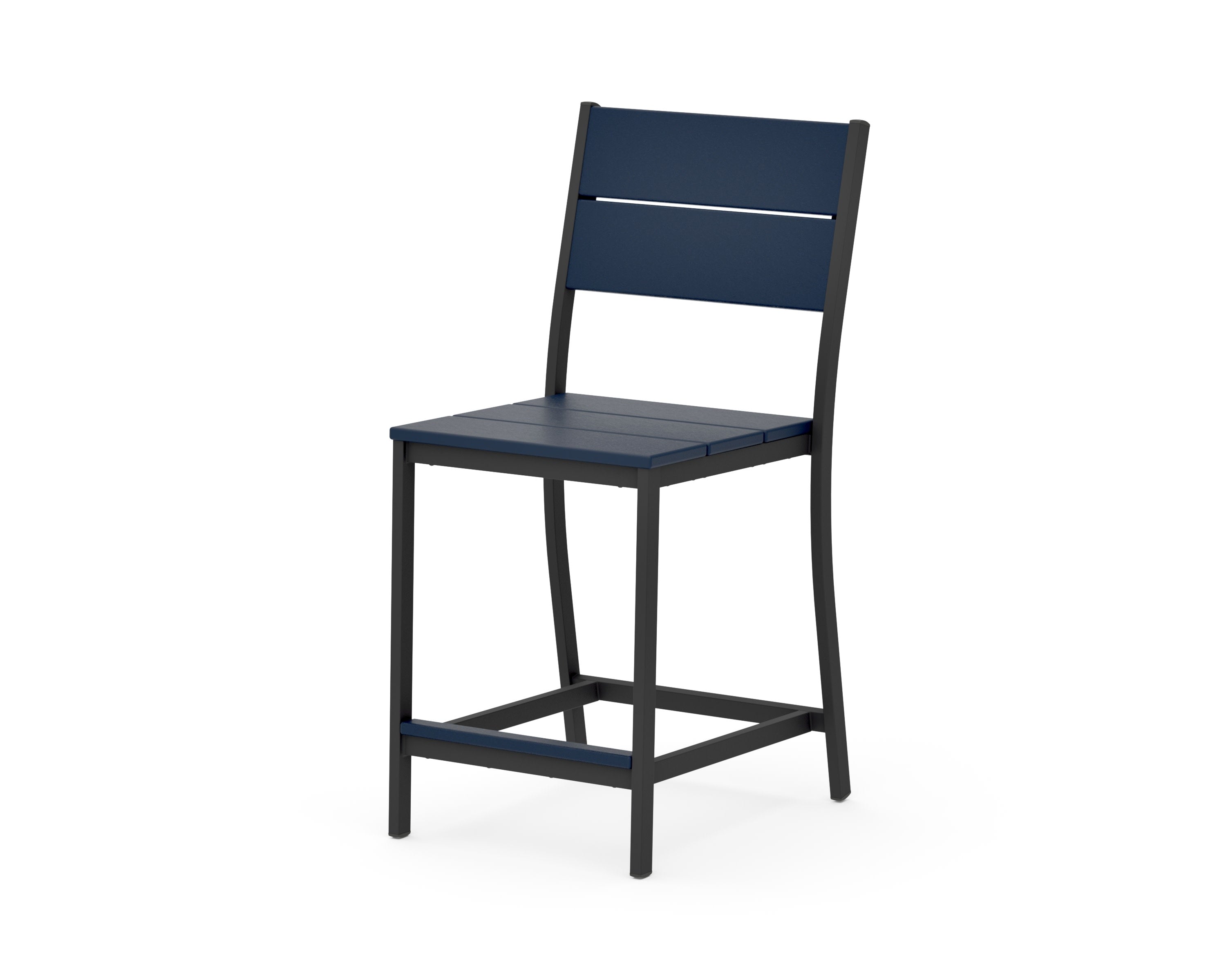 Main Street Counter Side Chair in Black / Navy