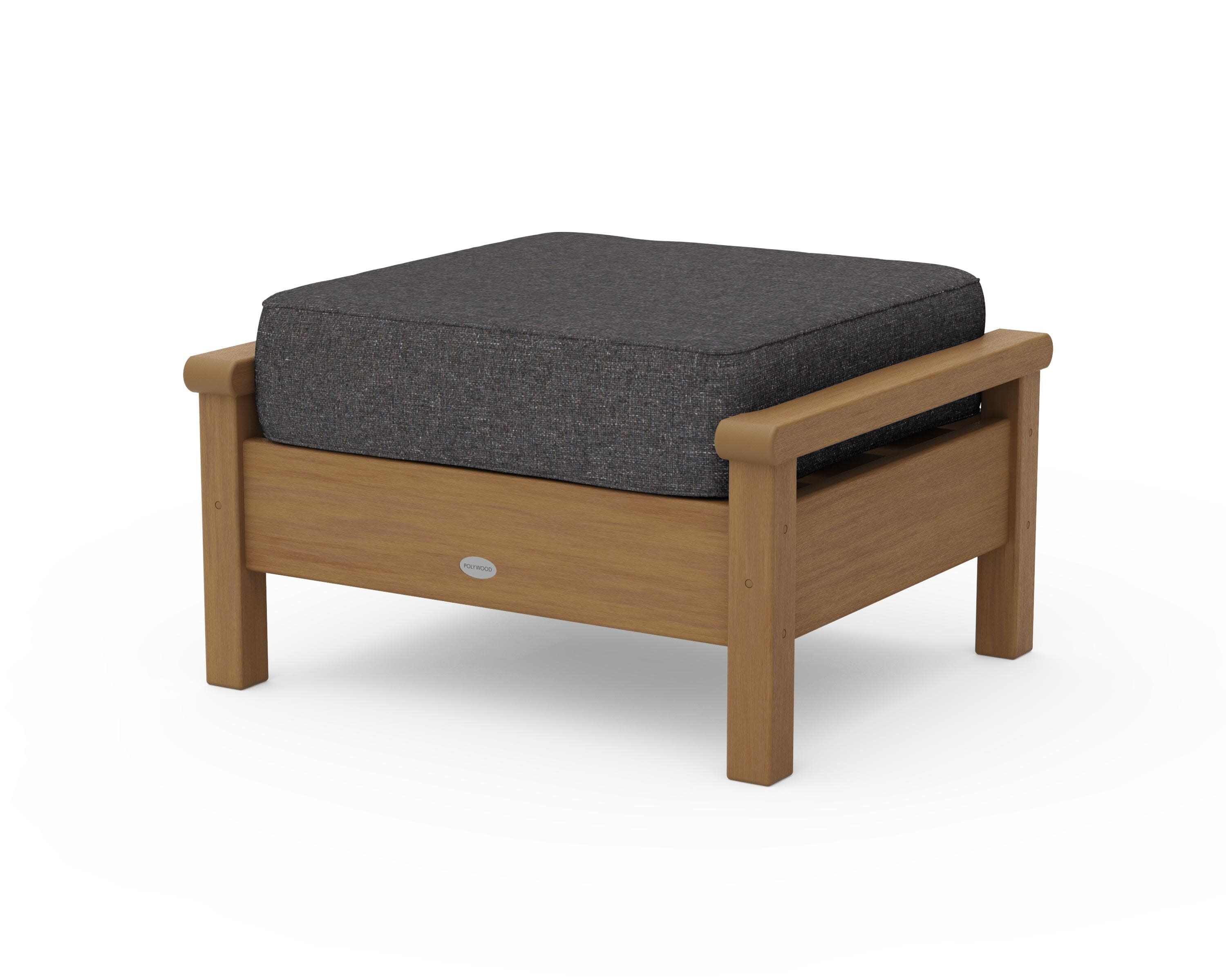 Harbour Deep Seating Ottoman in Natural / Ash Charcoal