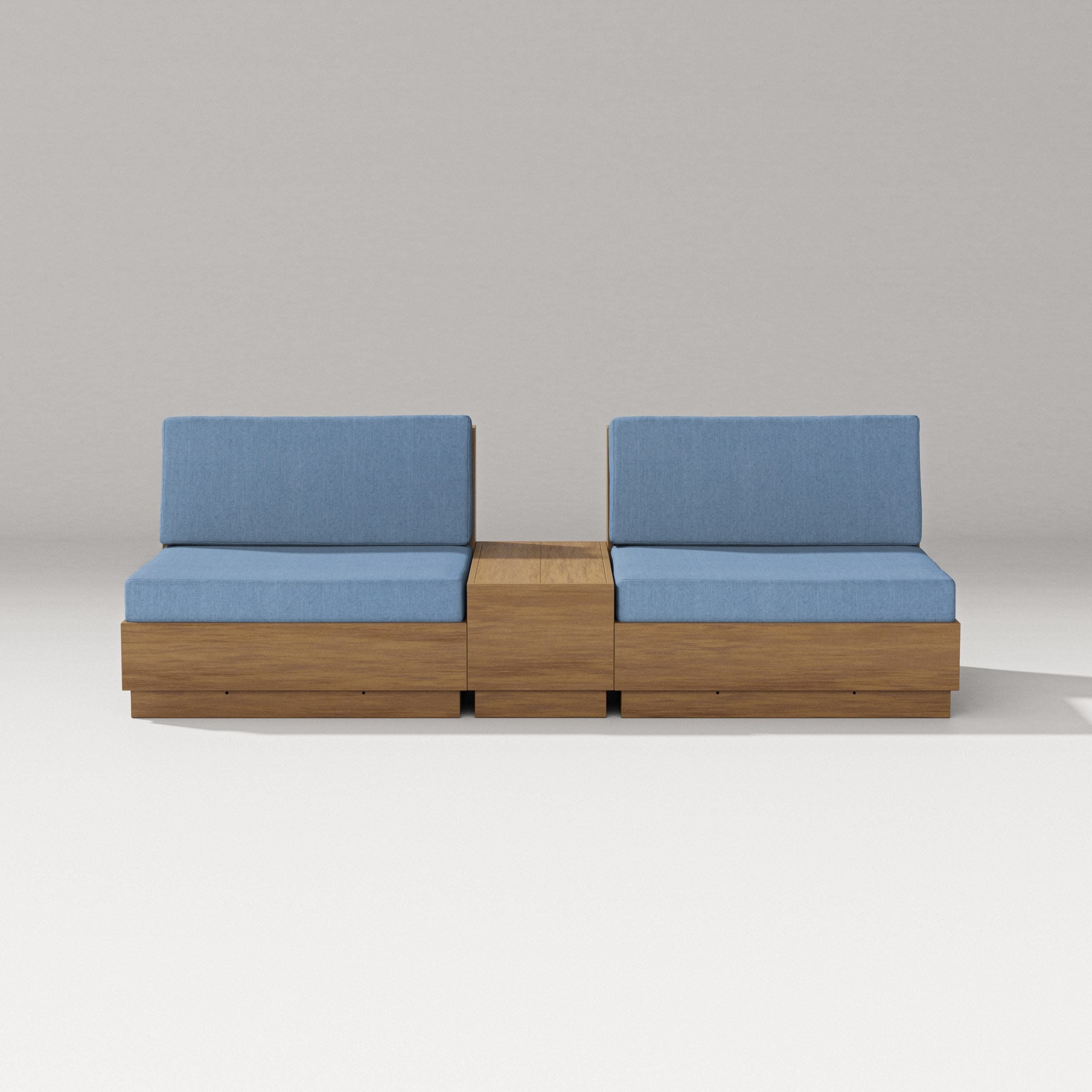 Elevate Lounge Chair Set in Natural / Sky Blue