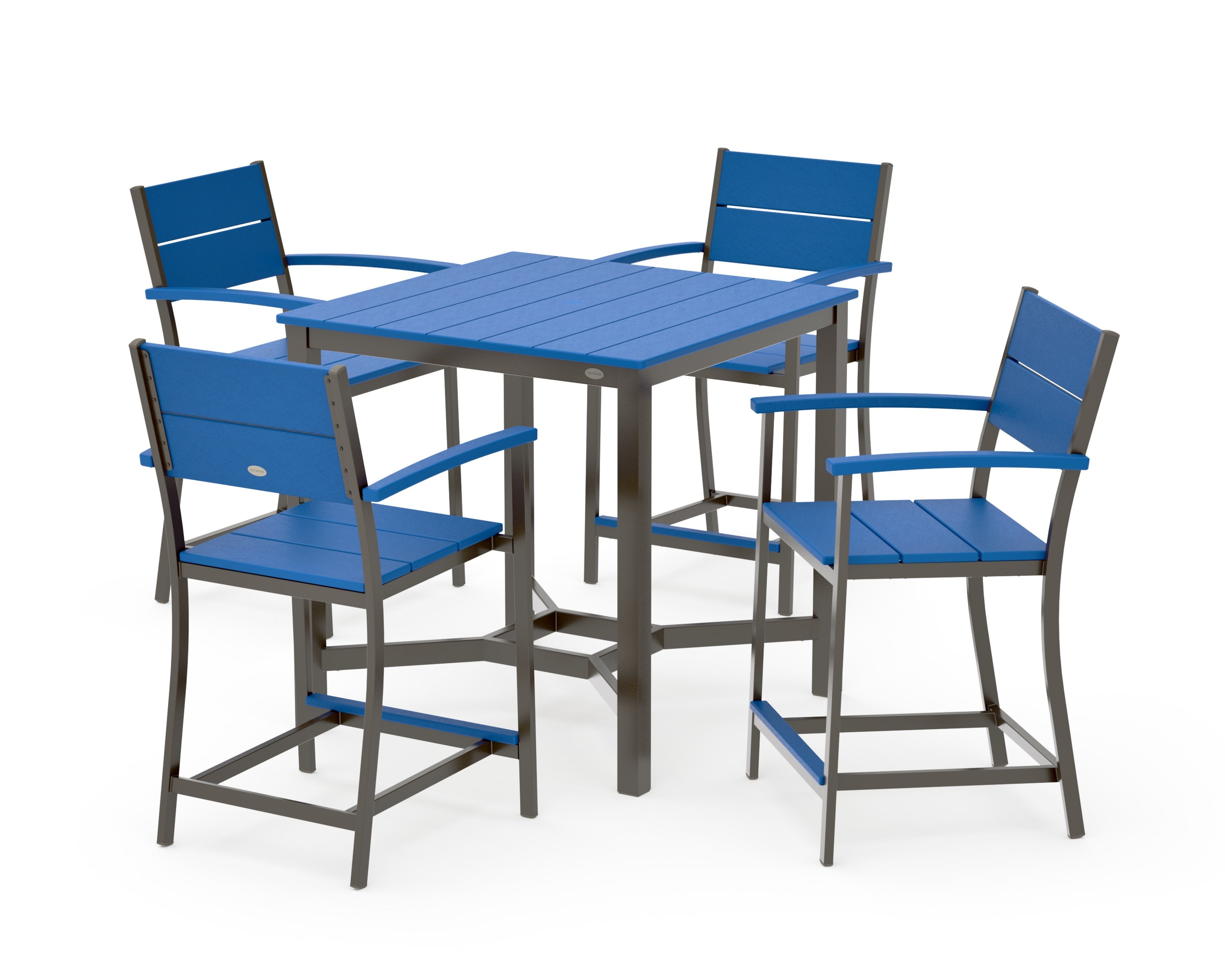 Main Street 5-Piece Counter Set in Bronze / Pacific Blue