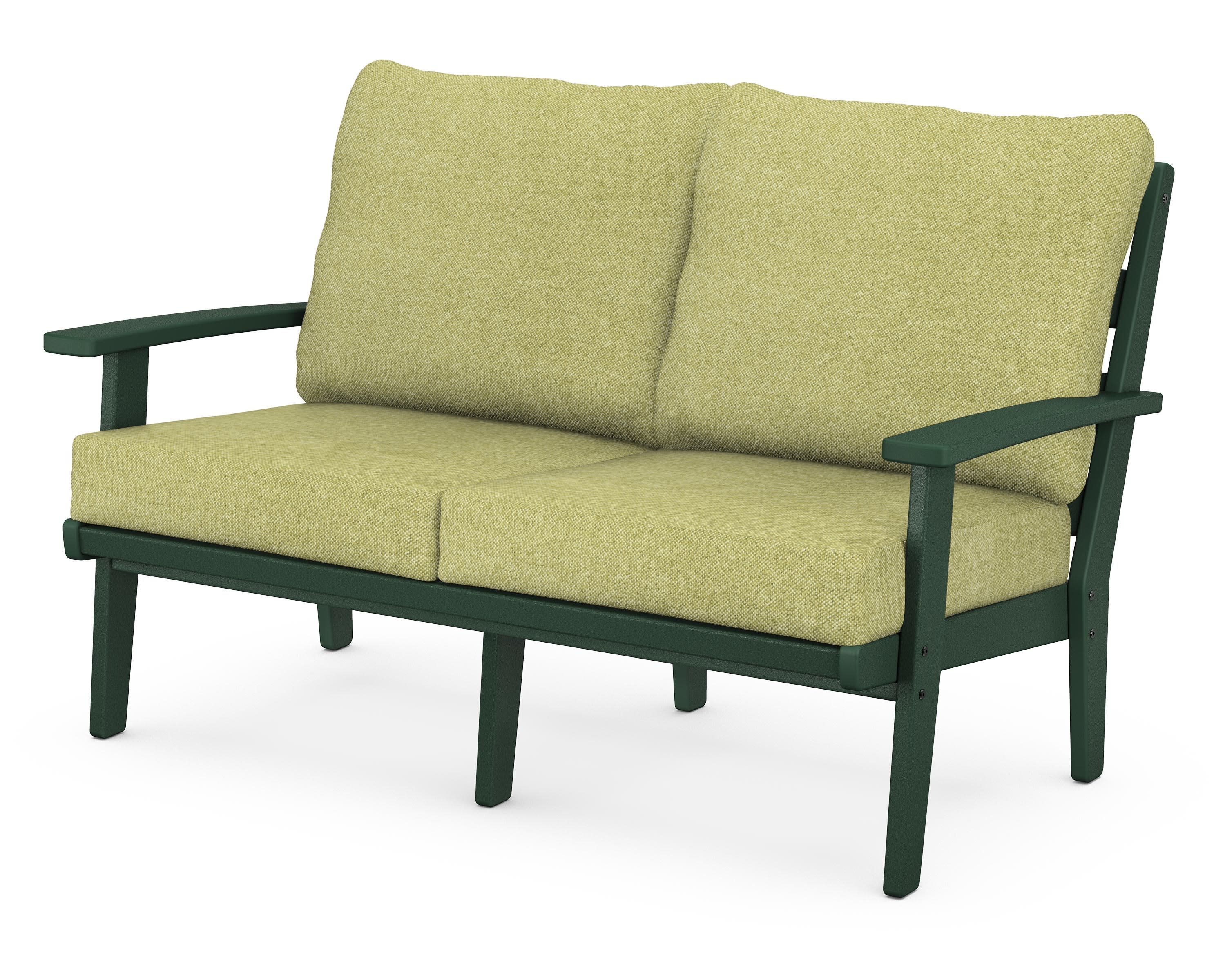 Grant Park Deep Seating Loveseat in Green / Chartreuse Boucle
