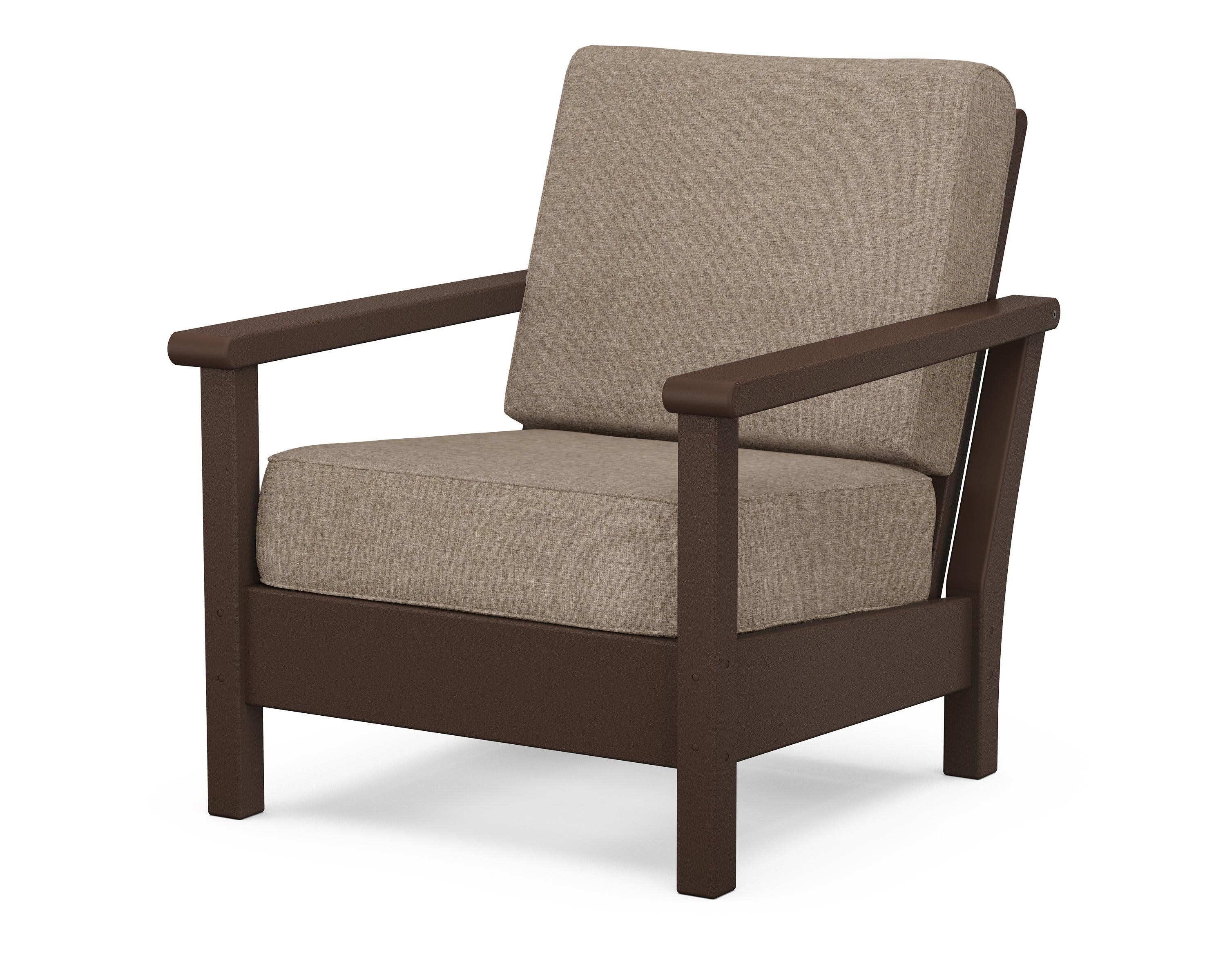 Harbour Deep Seating Chair in Mahogany / Spiced Burlap