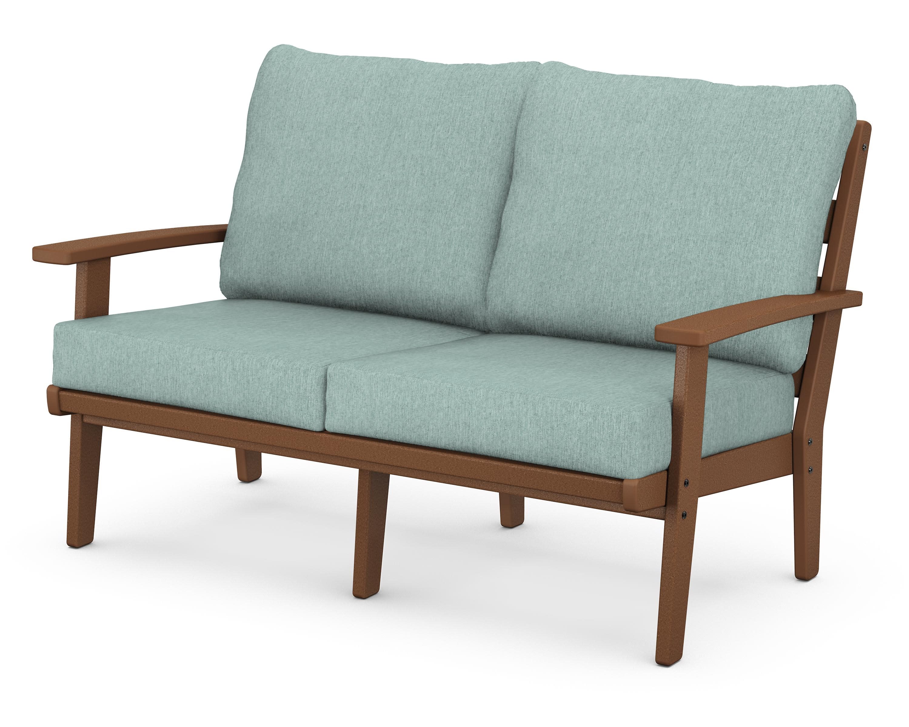 Grant Park Deep Seating Loveseat in Teak / Glacier Spa