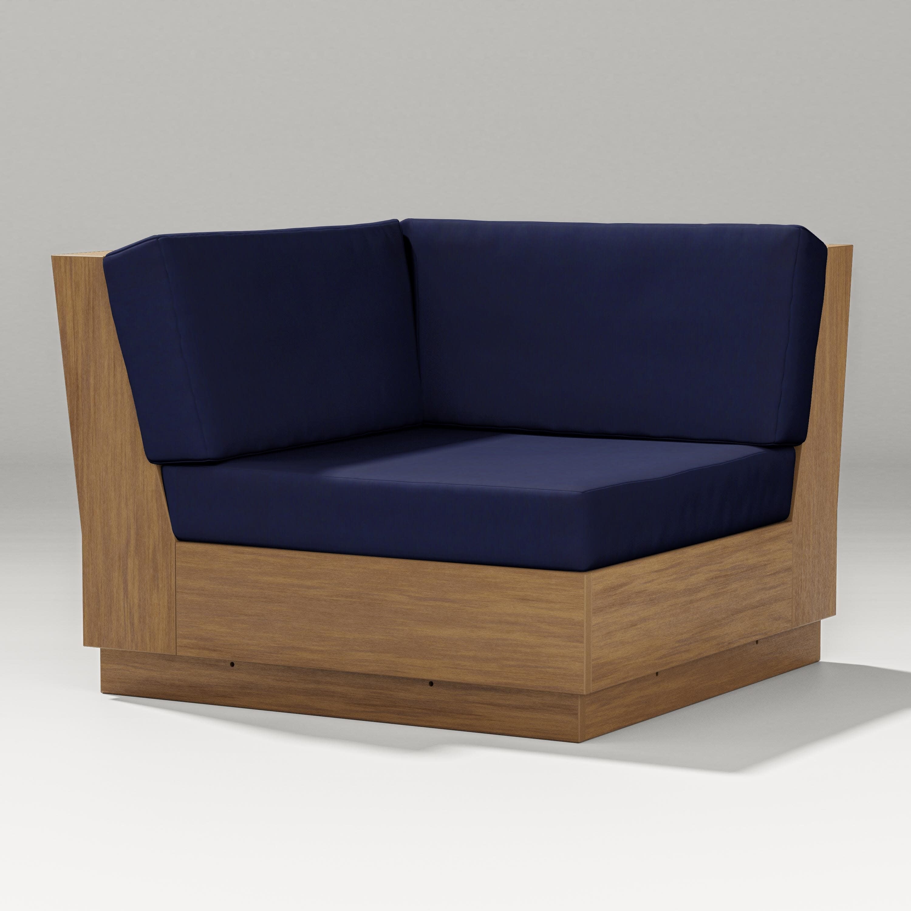 Elevate Modular Corner Chair in Natural / Navy