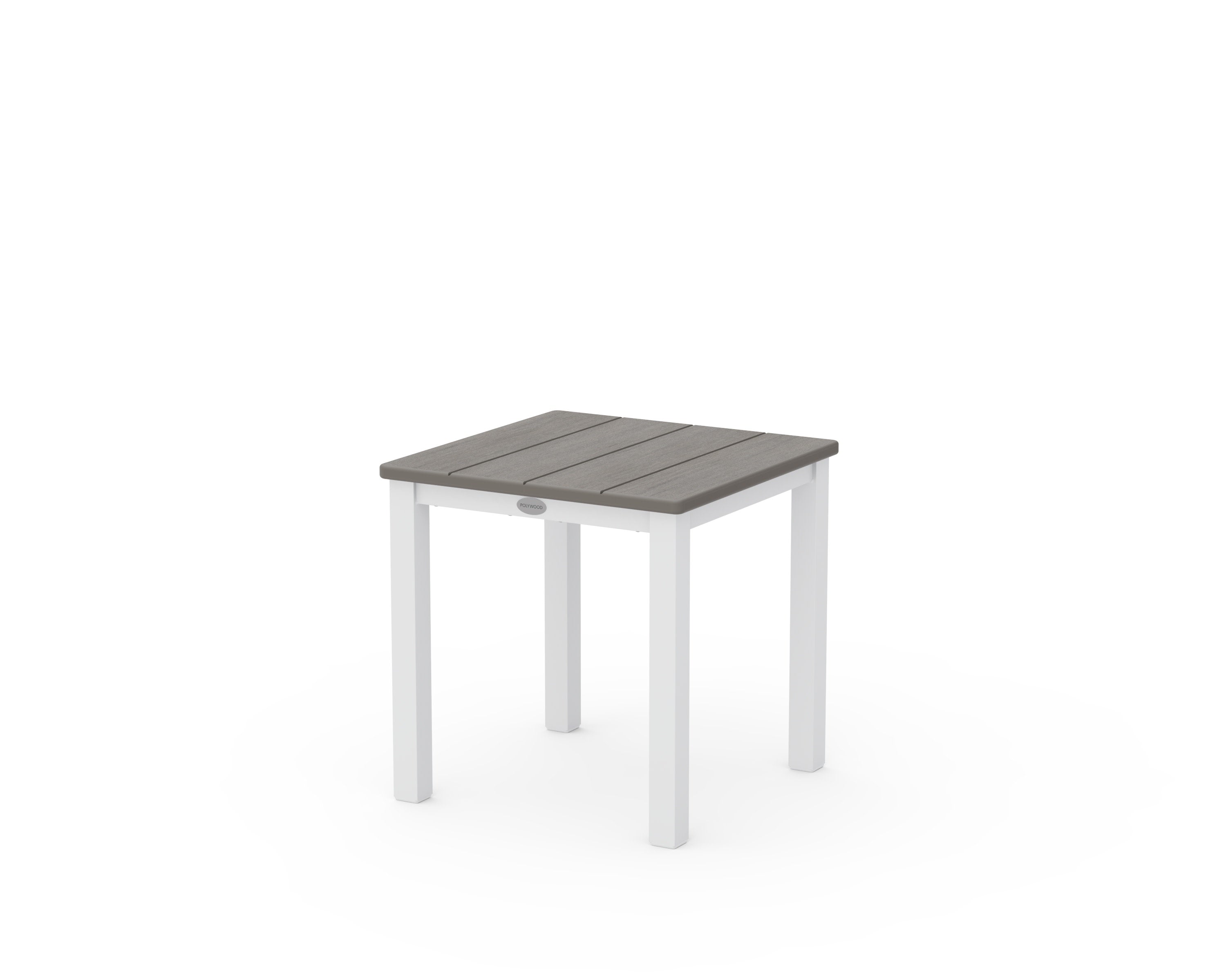 Main Street 18" Side Table in White / Driftwood