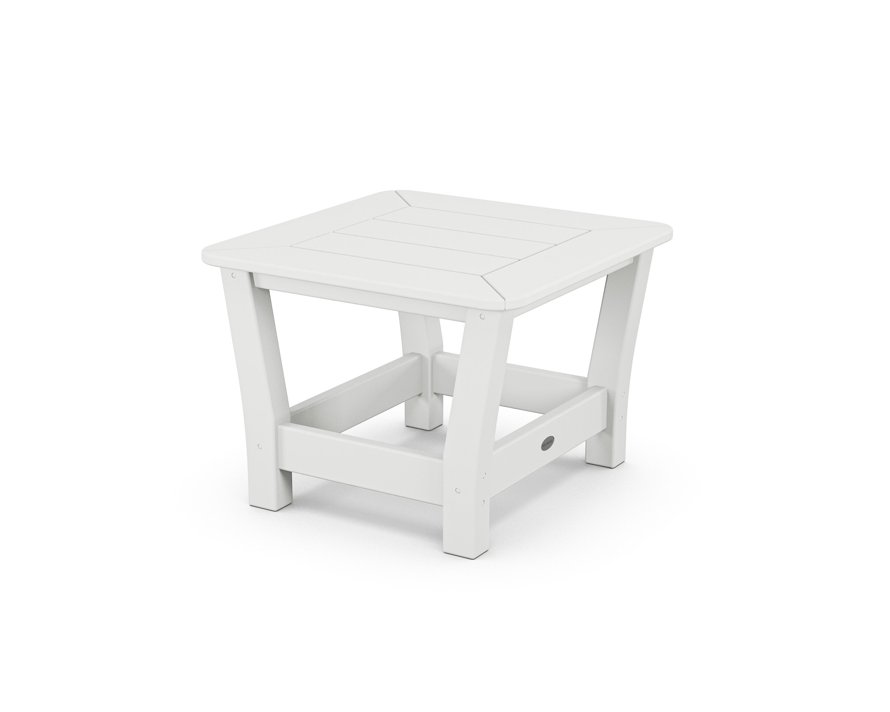 Harbour Slat End Table in White