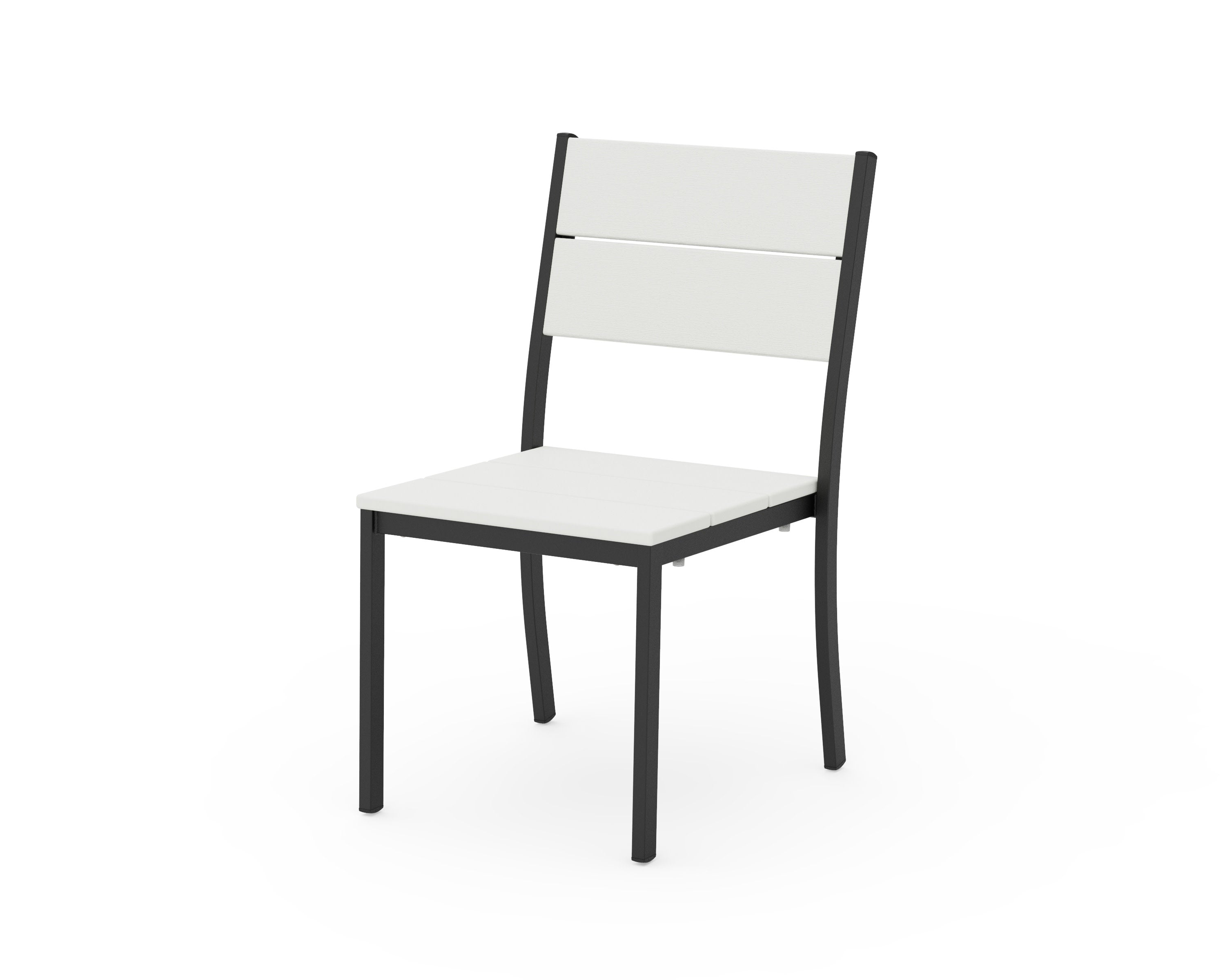 Main Street Stacking Dining Side Chair in Black / Vintage White