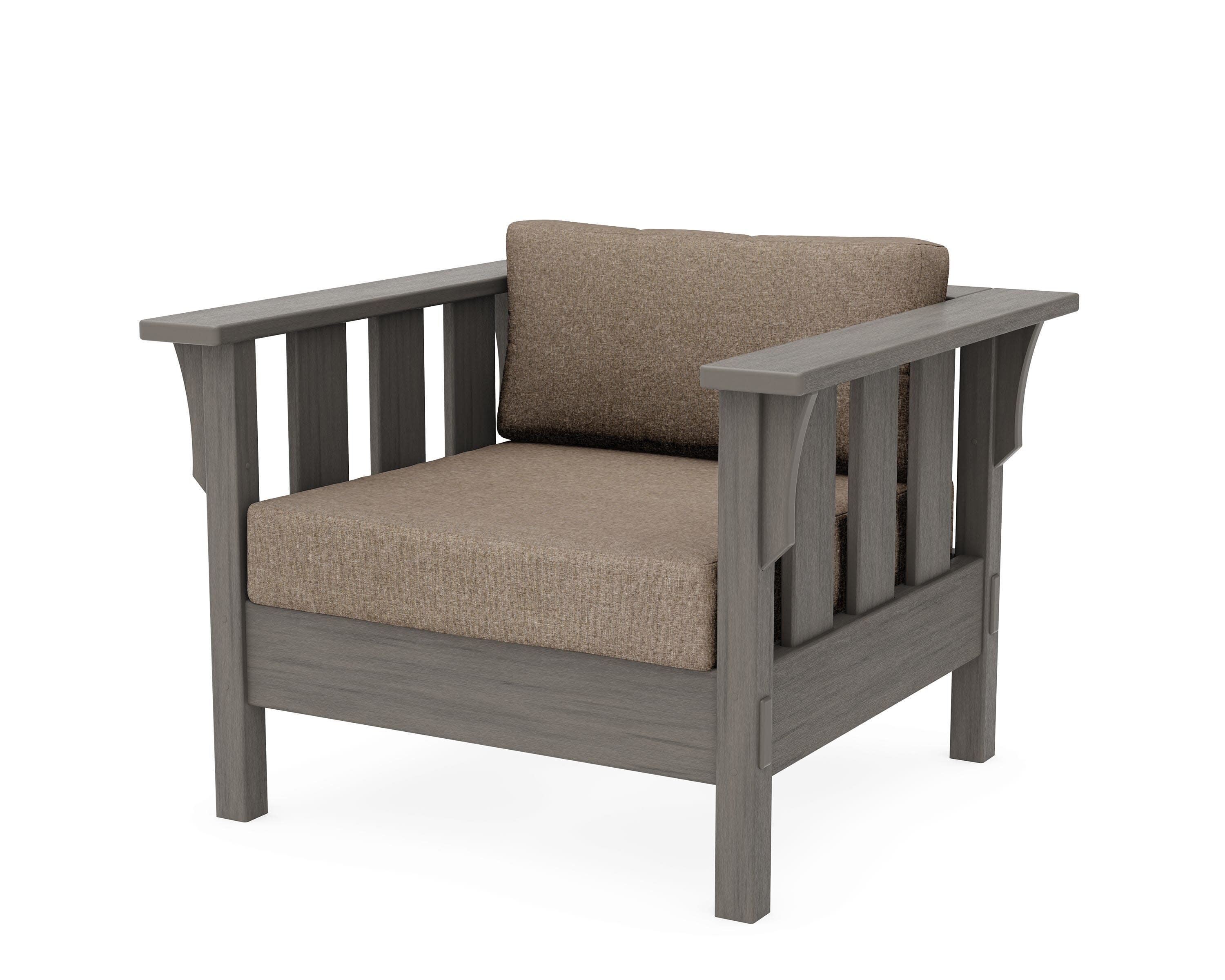 Acadia Deep Seating Chair in Driftwood / Spiced Burlap