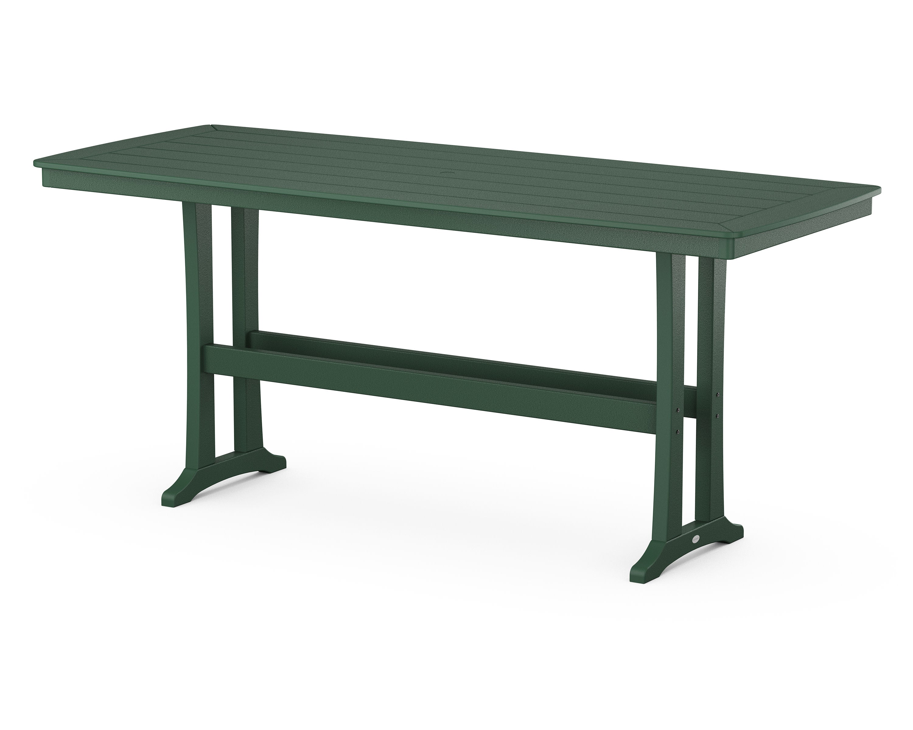Nautical Trestle 39" x 97" Bar Table in Green