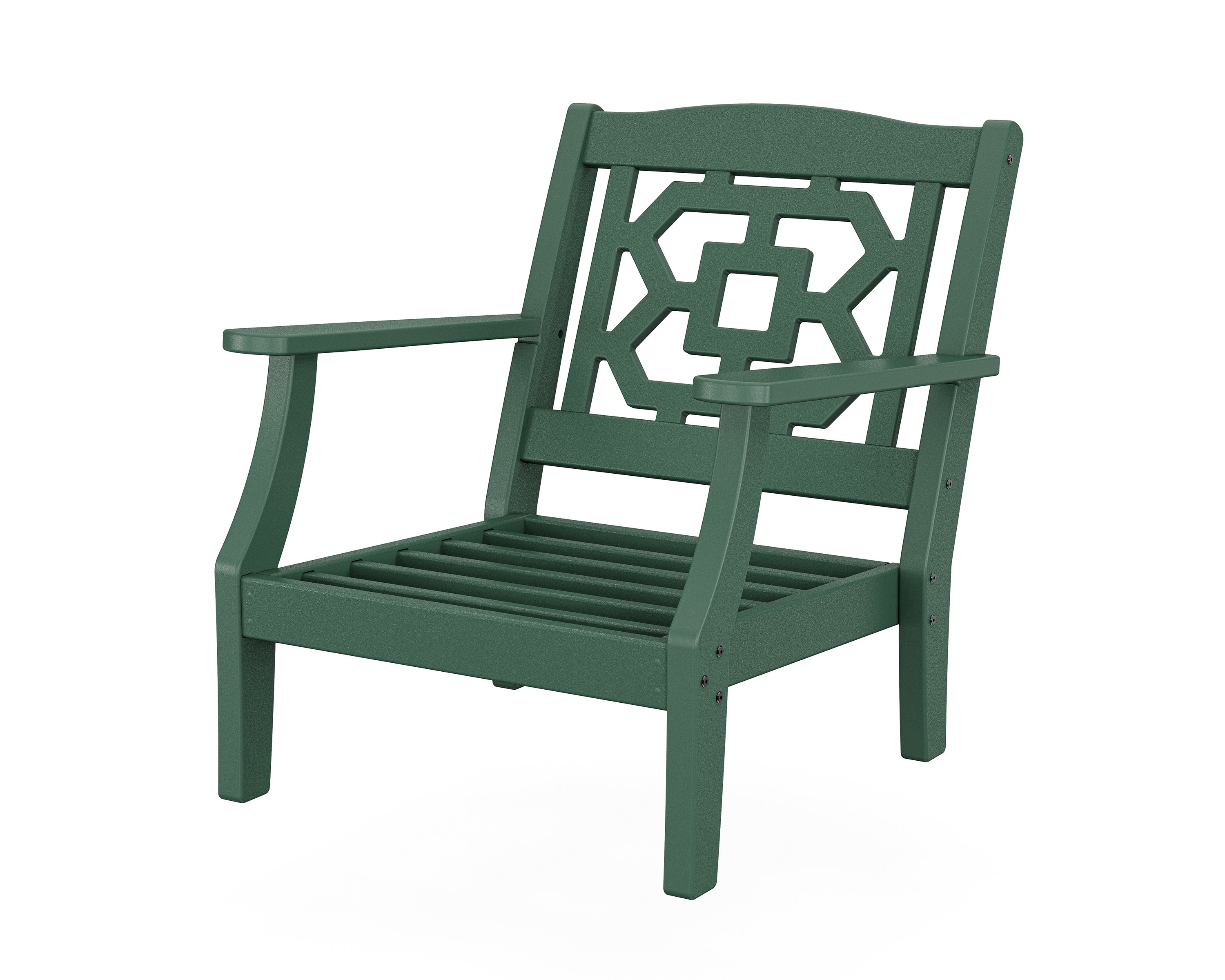 Chinoiserie Deep Seating Chair Frame in Green
