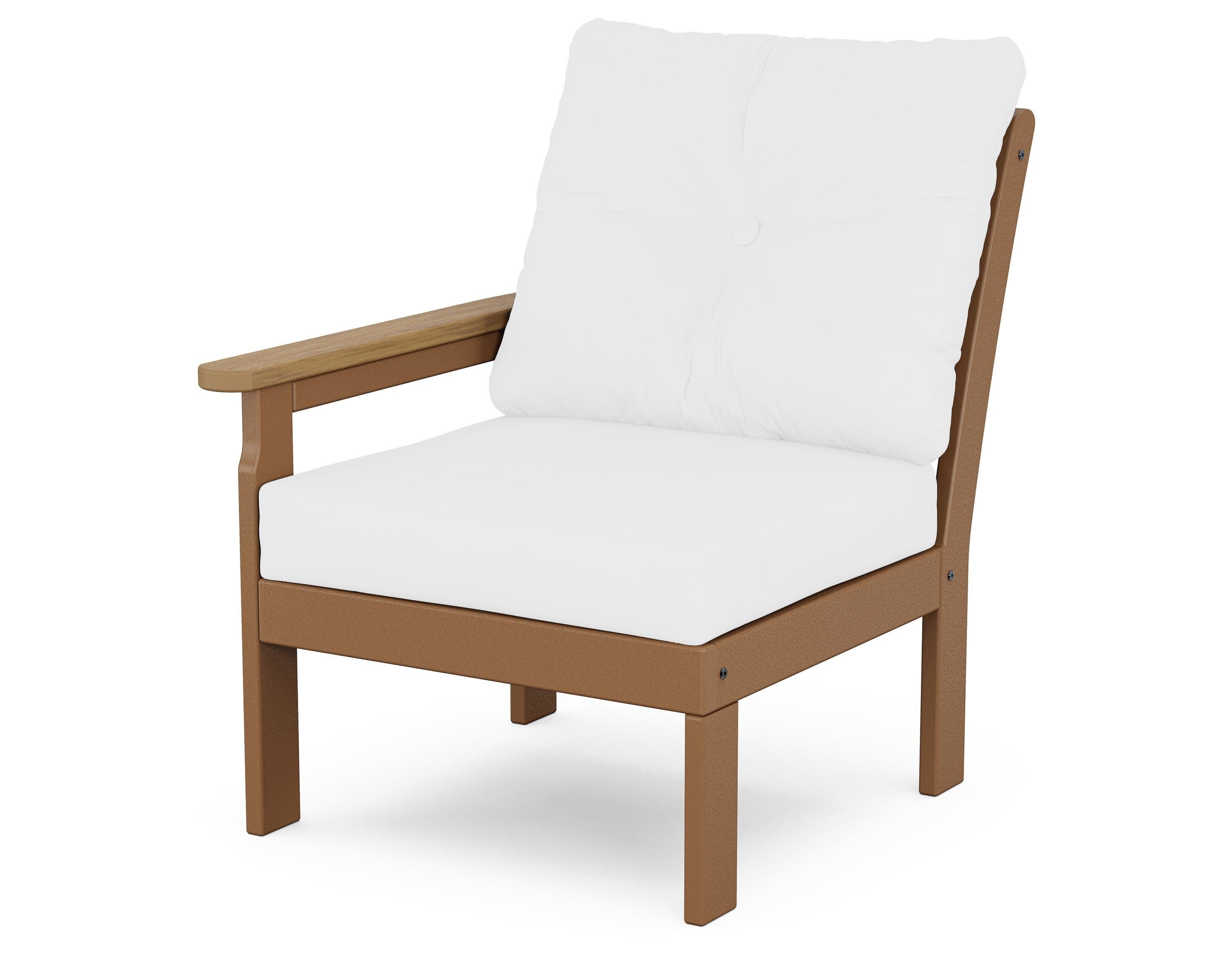 Vineyard Modular Left Arm Chair in Teak / Natural / Natural