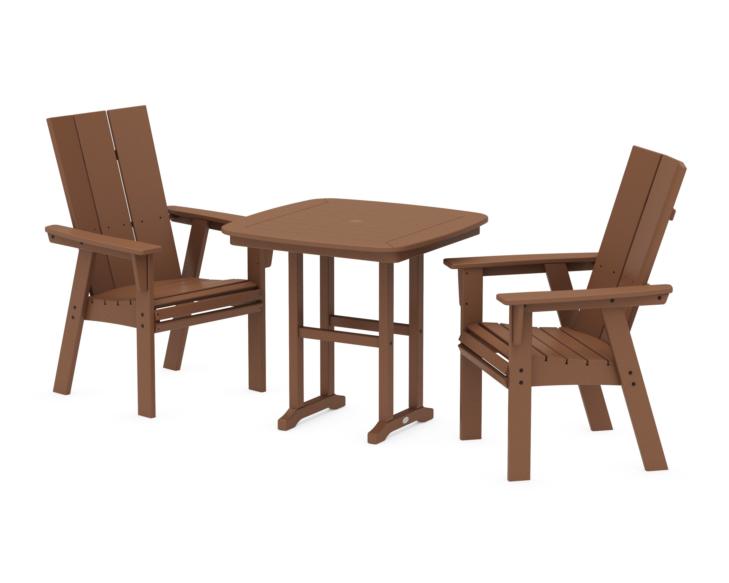 Modern Adirondack 3-Piece Dining Set in Teak