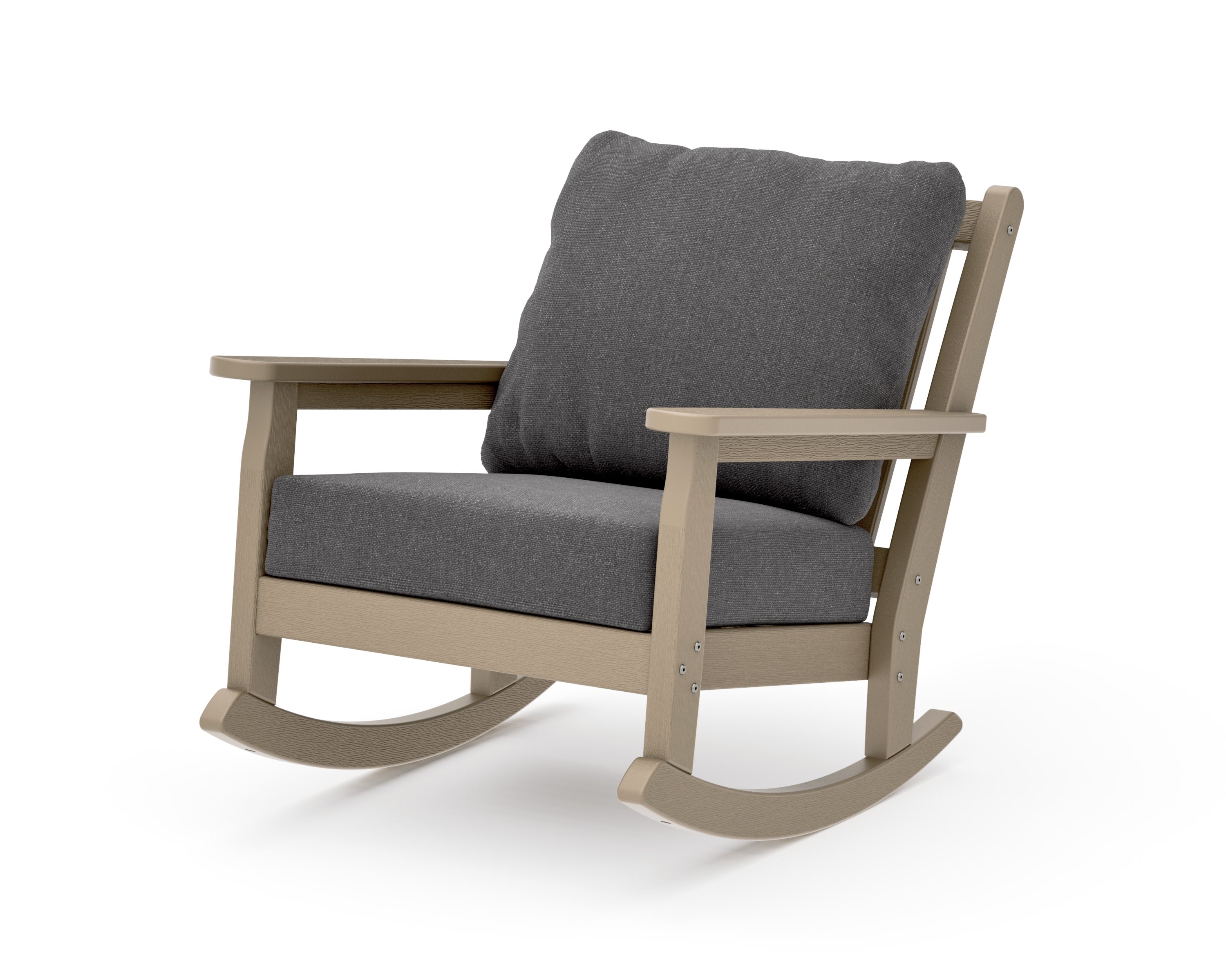 Chippendale Deep Seating Rocking Chair in Vintage Sahara / Ash Charcoal