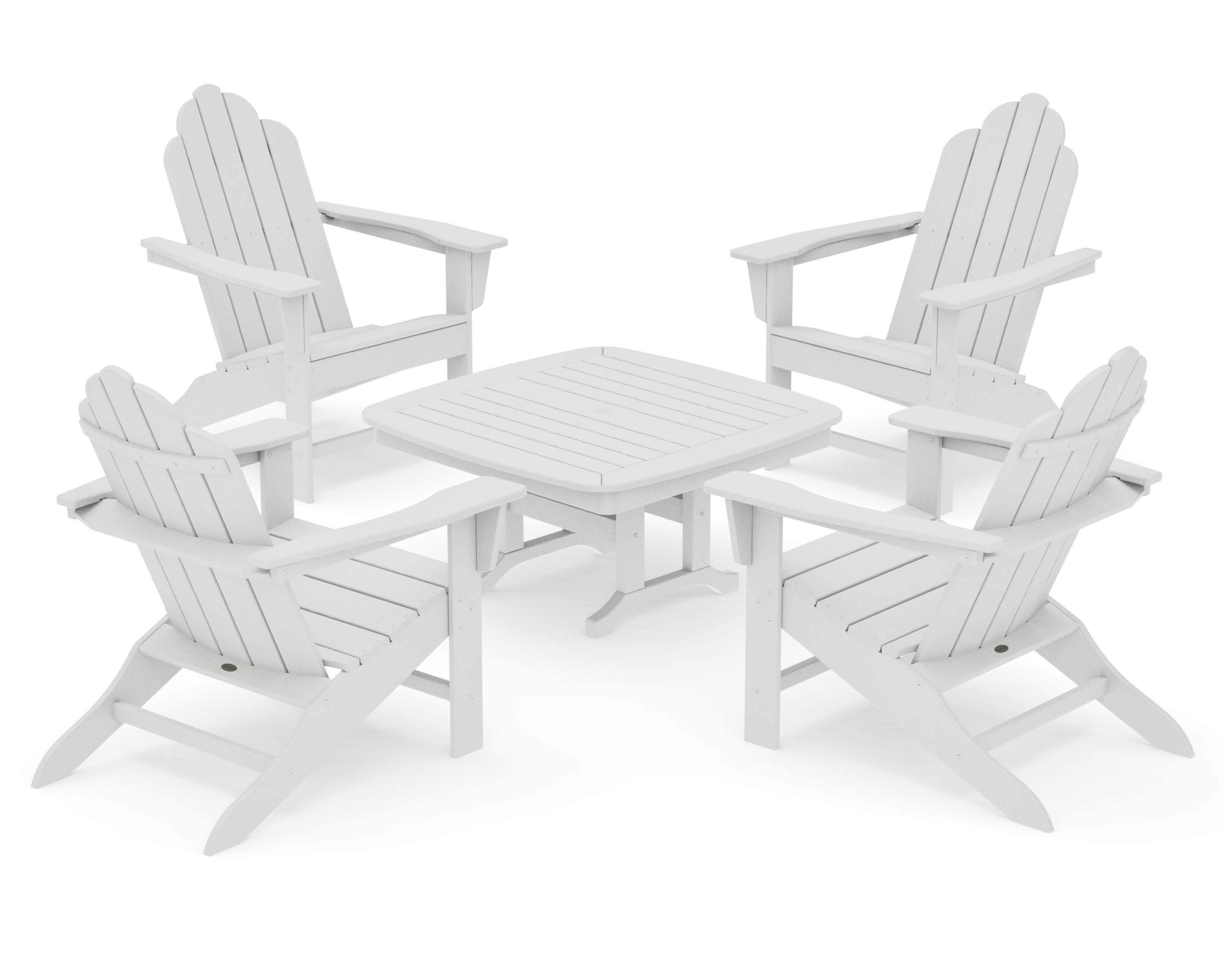 Long Island Adirondack 5-Piece Conversation Group in Vintage White