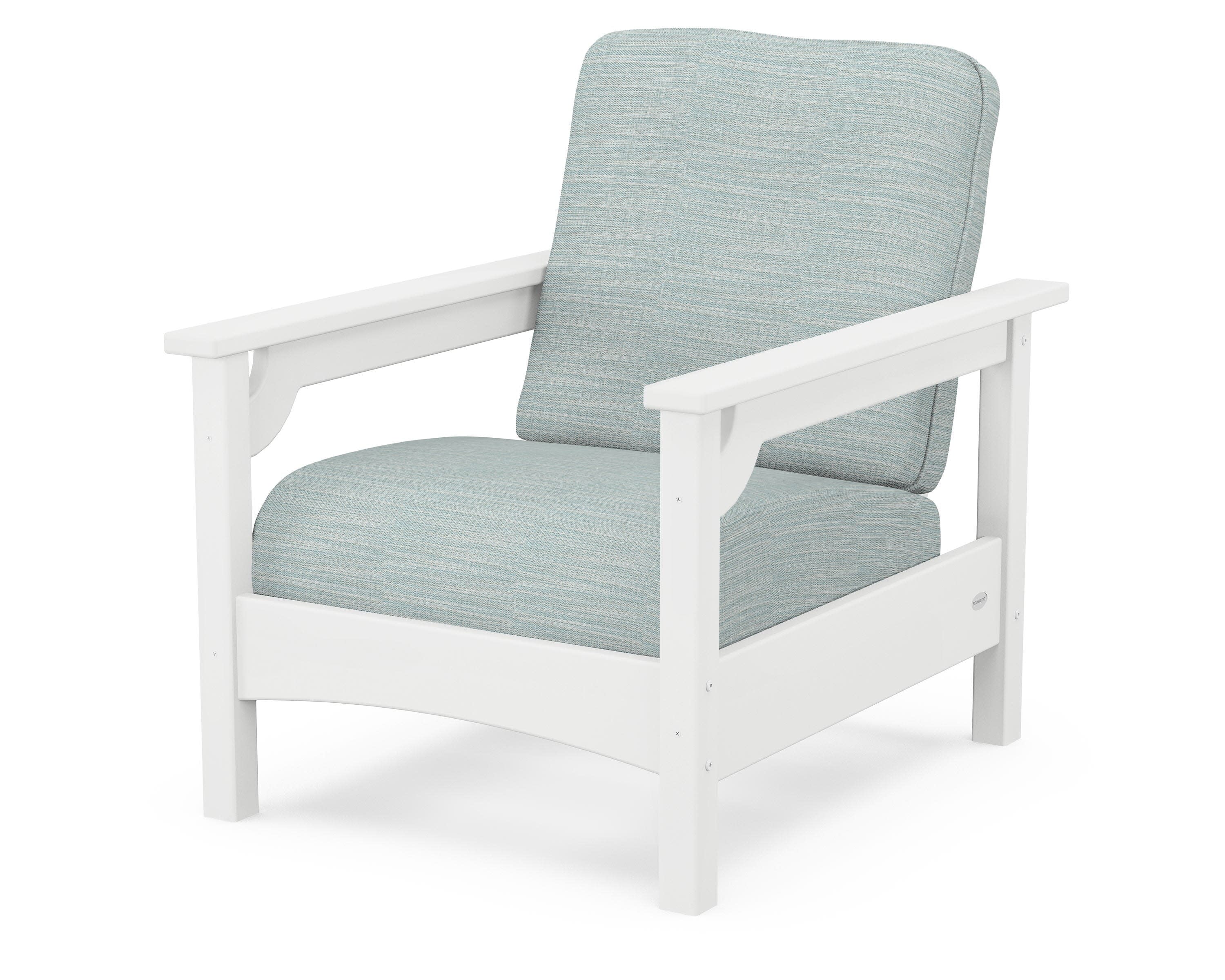 Club Chair in White / Soothe Mist