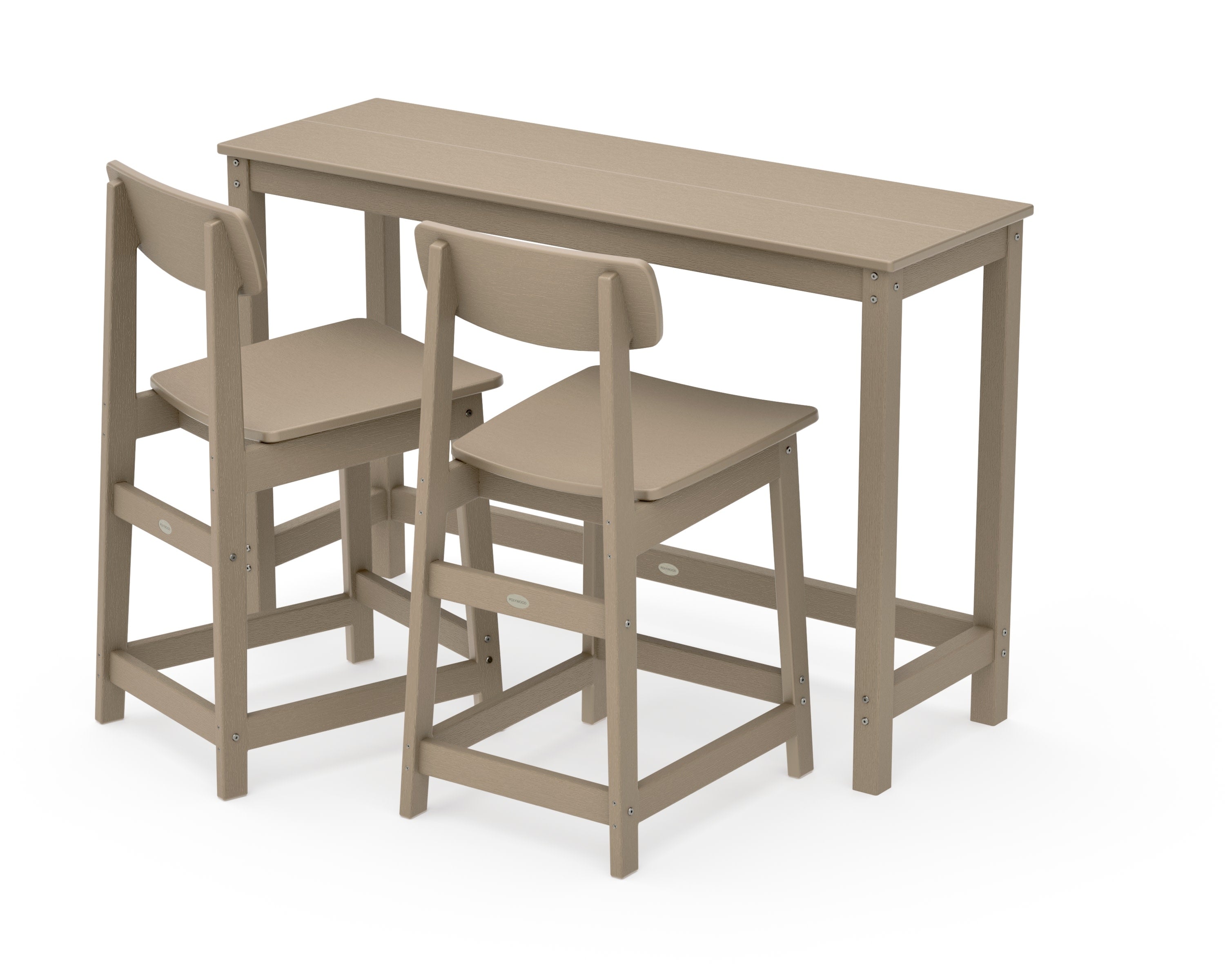 Modern Studio Urban Counter Chair 3-Piece Balcony Set in Vintage Sahara