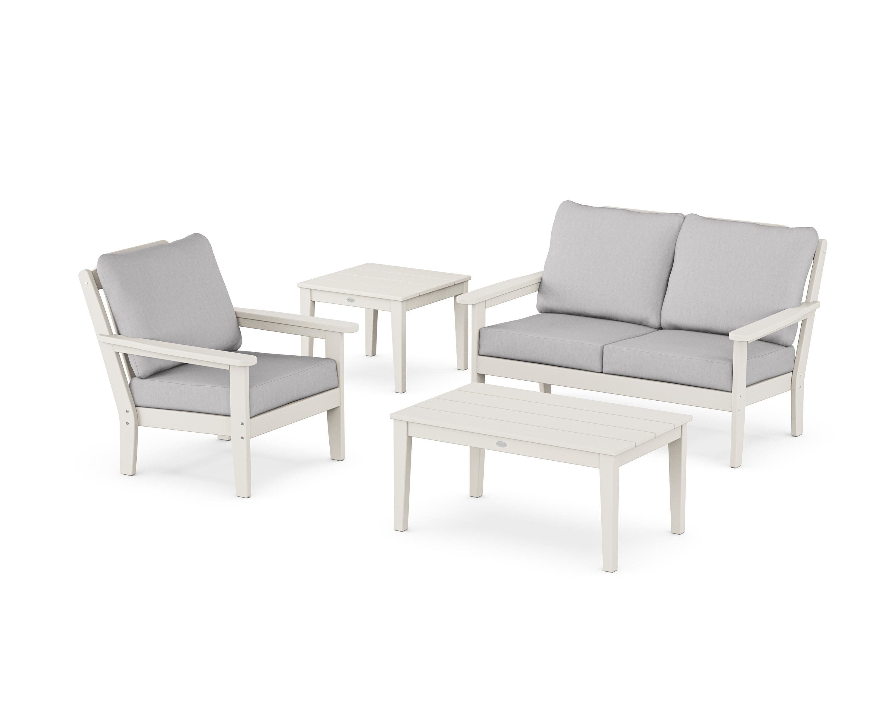 Wovendale 4-Piece Deep Seating Set in Sand / Granite