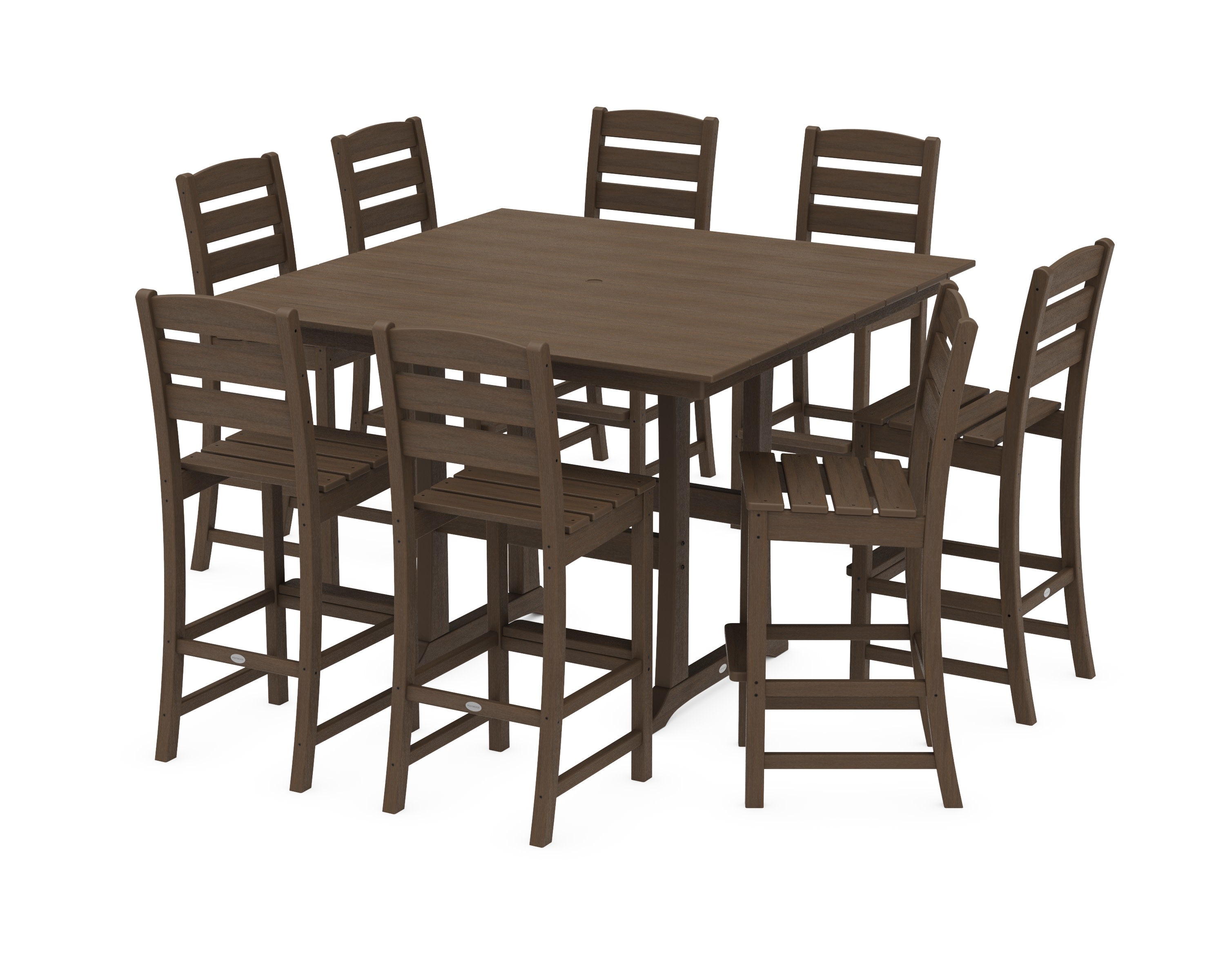 Lakeside 9-Piece Bar Side Chair Set in Kona